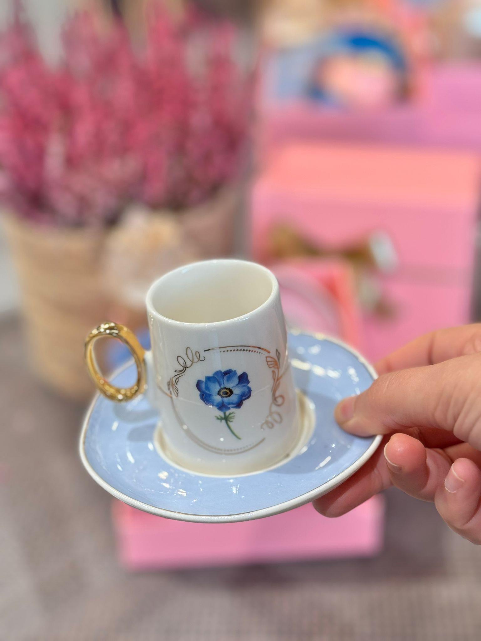 Öğretmenler Günü Özel 2 Kişilik Porselen Kahve Fincanı Takımı - 80 ml