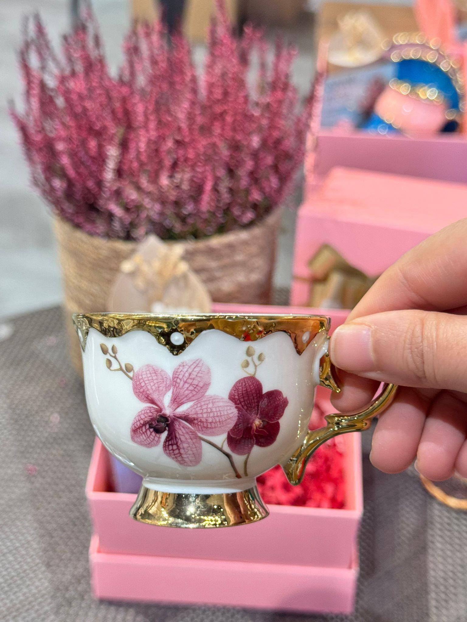 Öğretmenler Günü Özel 2 Kişilik Porselen Kahve Fincanı Takımı - 90 ml