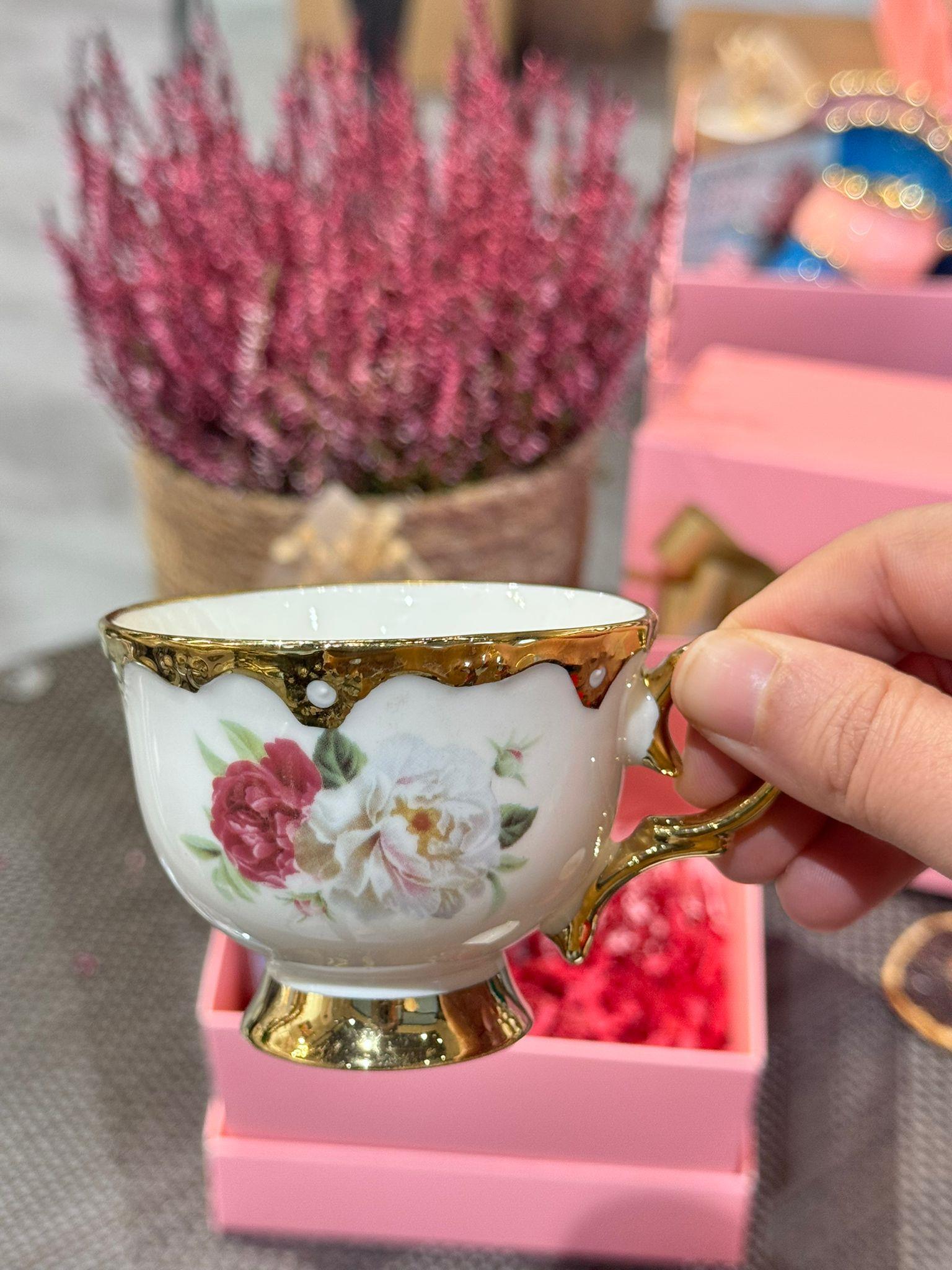 Öğretmenler Günü Özel 2 Kişilik Porselen Kahve Fincanı Takımı - 90 ml