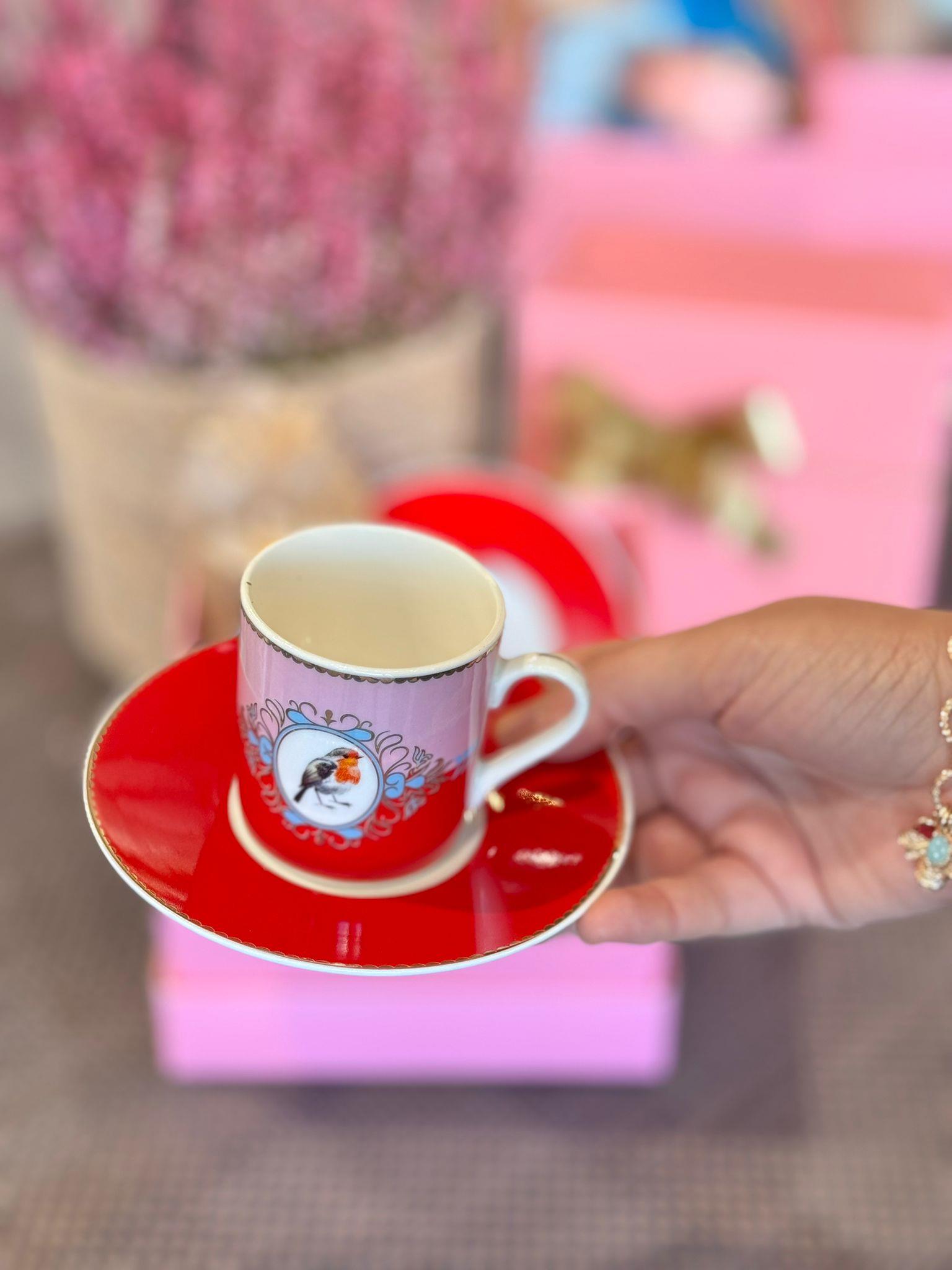 Öğretmenler Günü Özel 2 Kişilik Porselen Kahve Fincanı Takımı - 90 ml