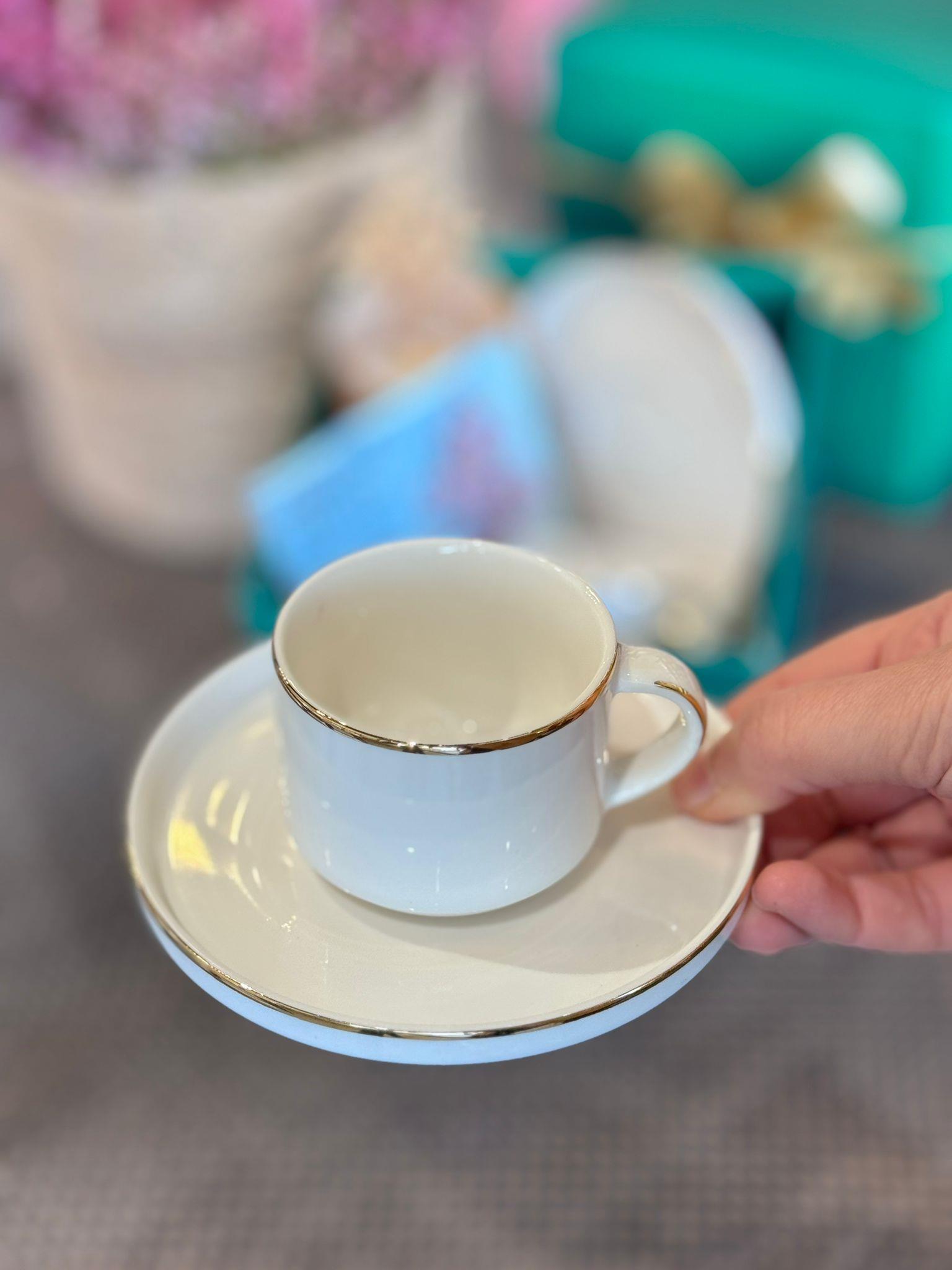 Öğretmenler Günü Özel 2 Kişilik Porselen Kahve Fincanı Takımı - 80 ml