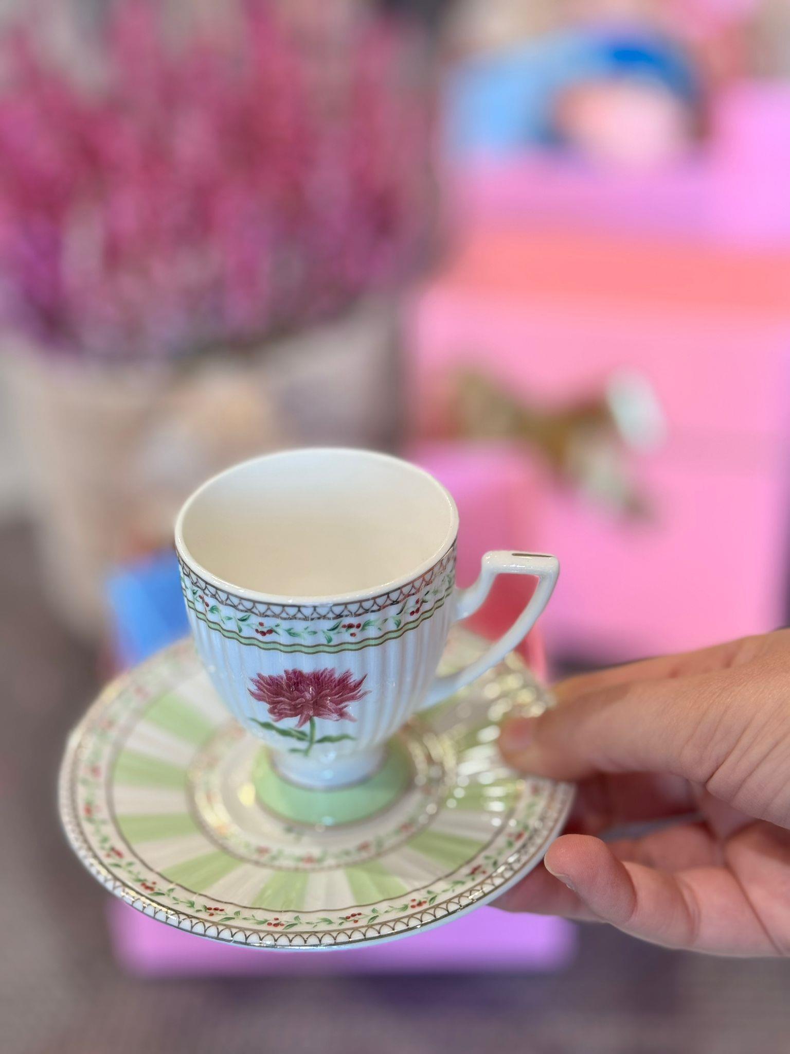 Öğretmenler Günü Özel 2 Kişilik Porselen Kahve Fincanı Takımı - 90 ml