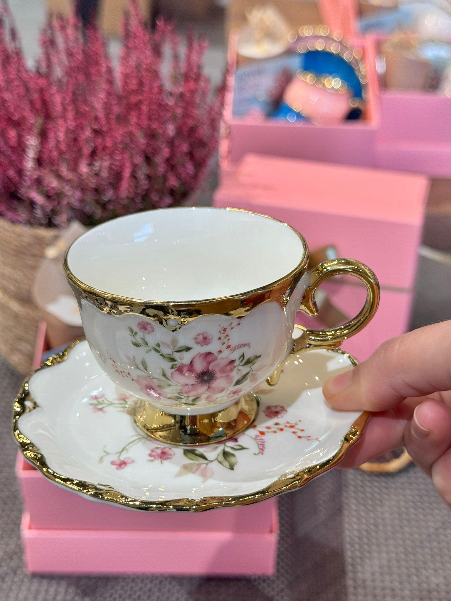 Öğretmenler Günü Özel 2 Kişilik Porselen Kahve Fincanı Takımı - 90 ml