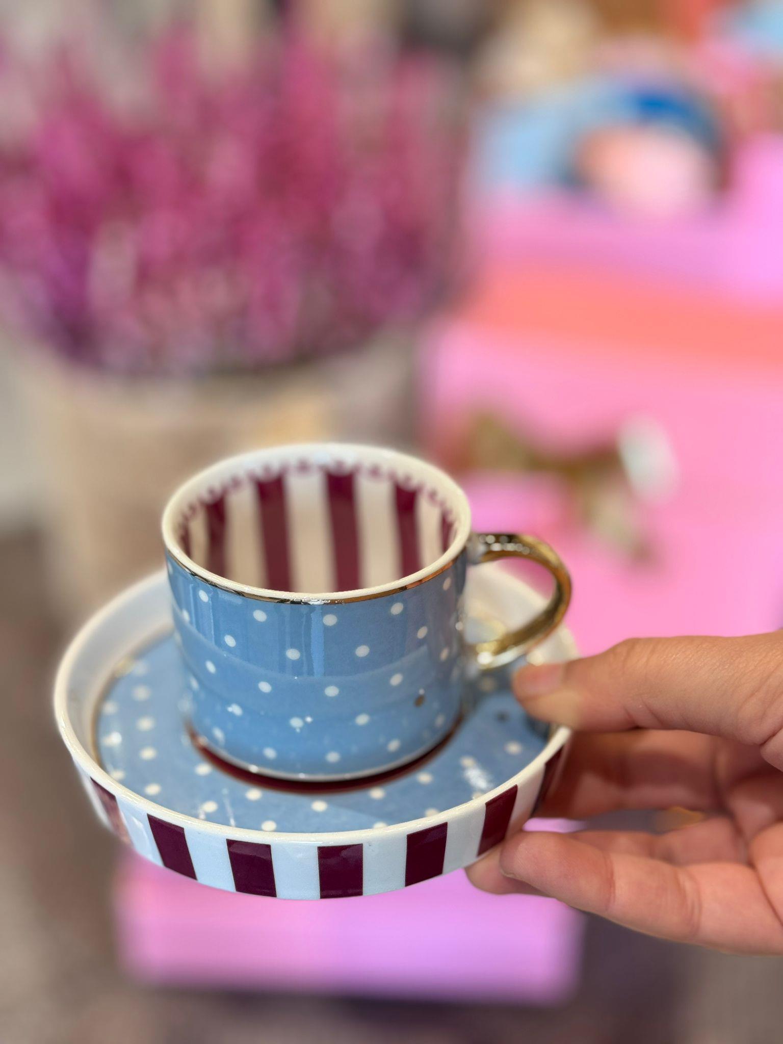 Öğretmenler Günü Özel 2 Kişilik Porselen Kahve Fincanı Takımı - 80 ml