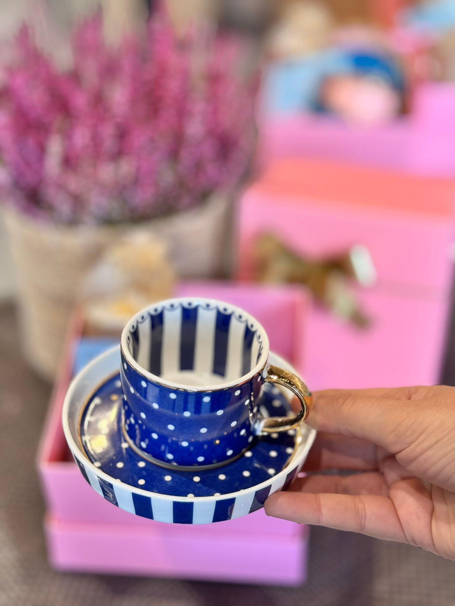 Öğretmenler Günü Özel 2 Kişilik Porselen Kahve Fincanı Takımı - 90 ml