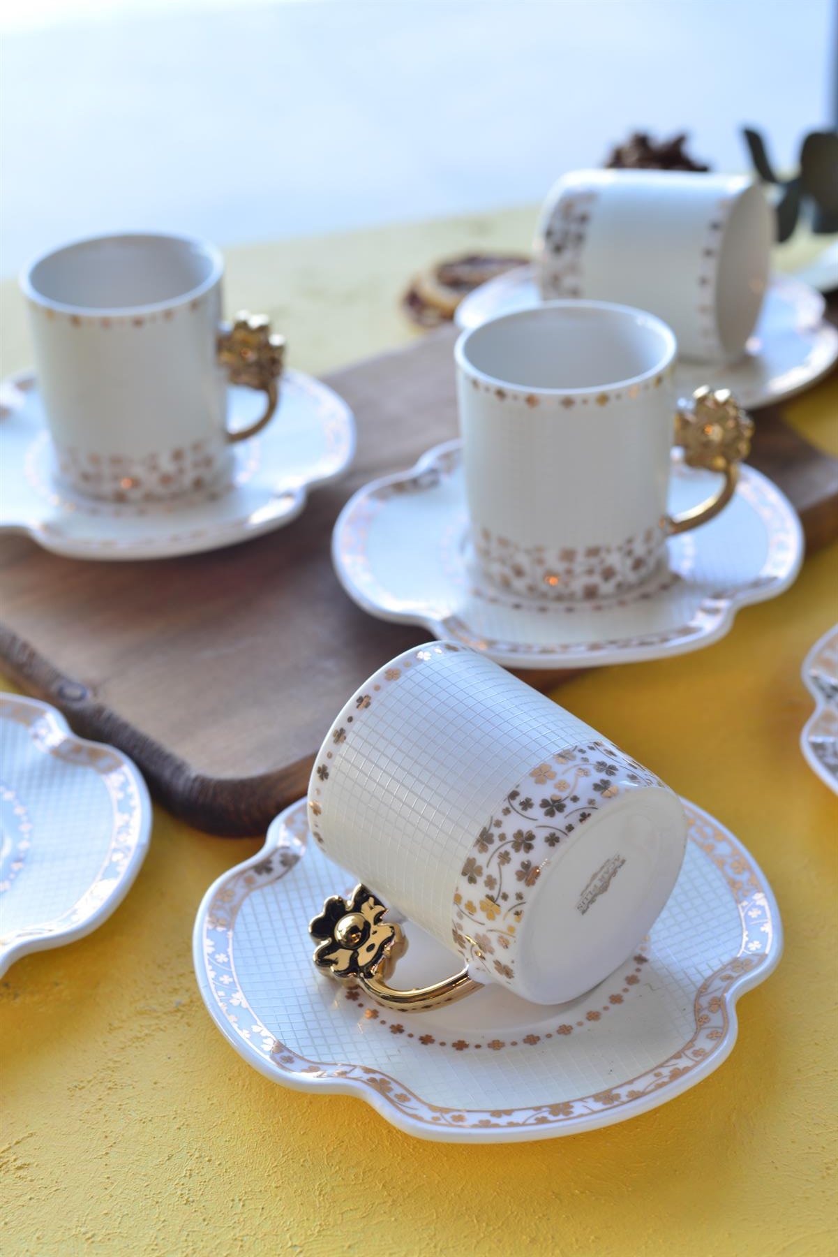 Olivia 6 Kişilik Porselen Türk Kahvesi Fincan Takımı