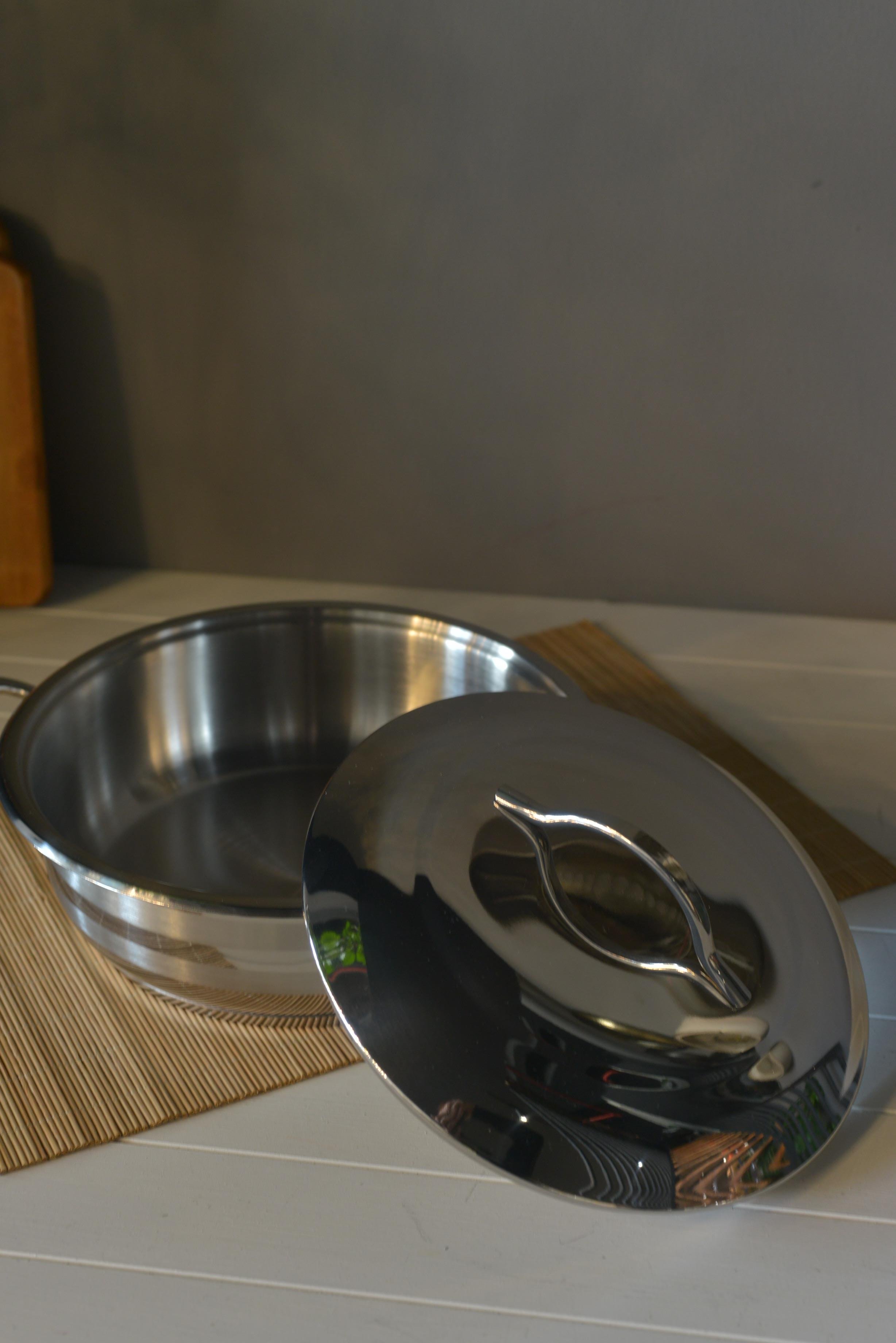 OMS Basık Çelik Tencere - 24 cm