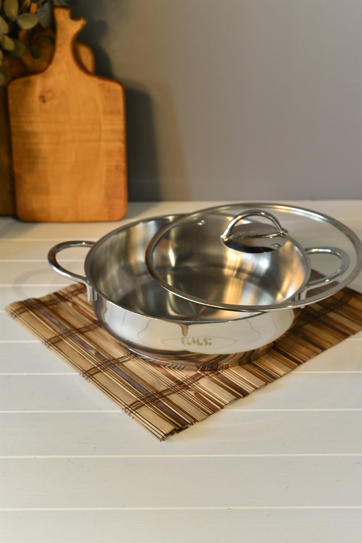 OMS Basık Çelik Tencere - 24 cm