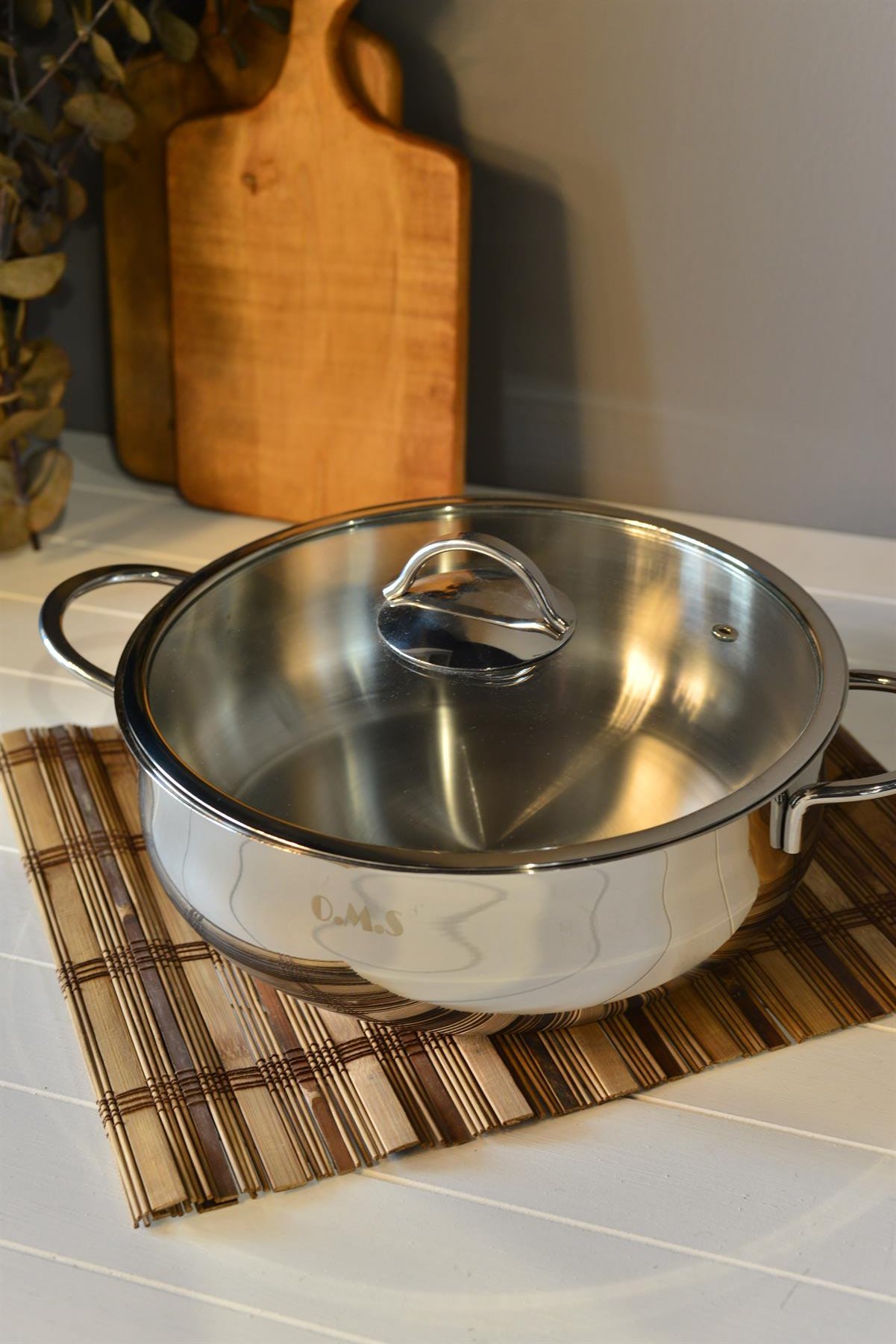 OMS Basık Çelik Tencere - 26 cm