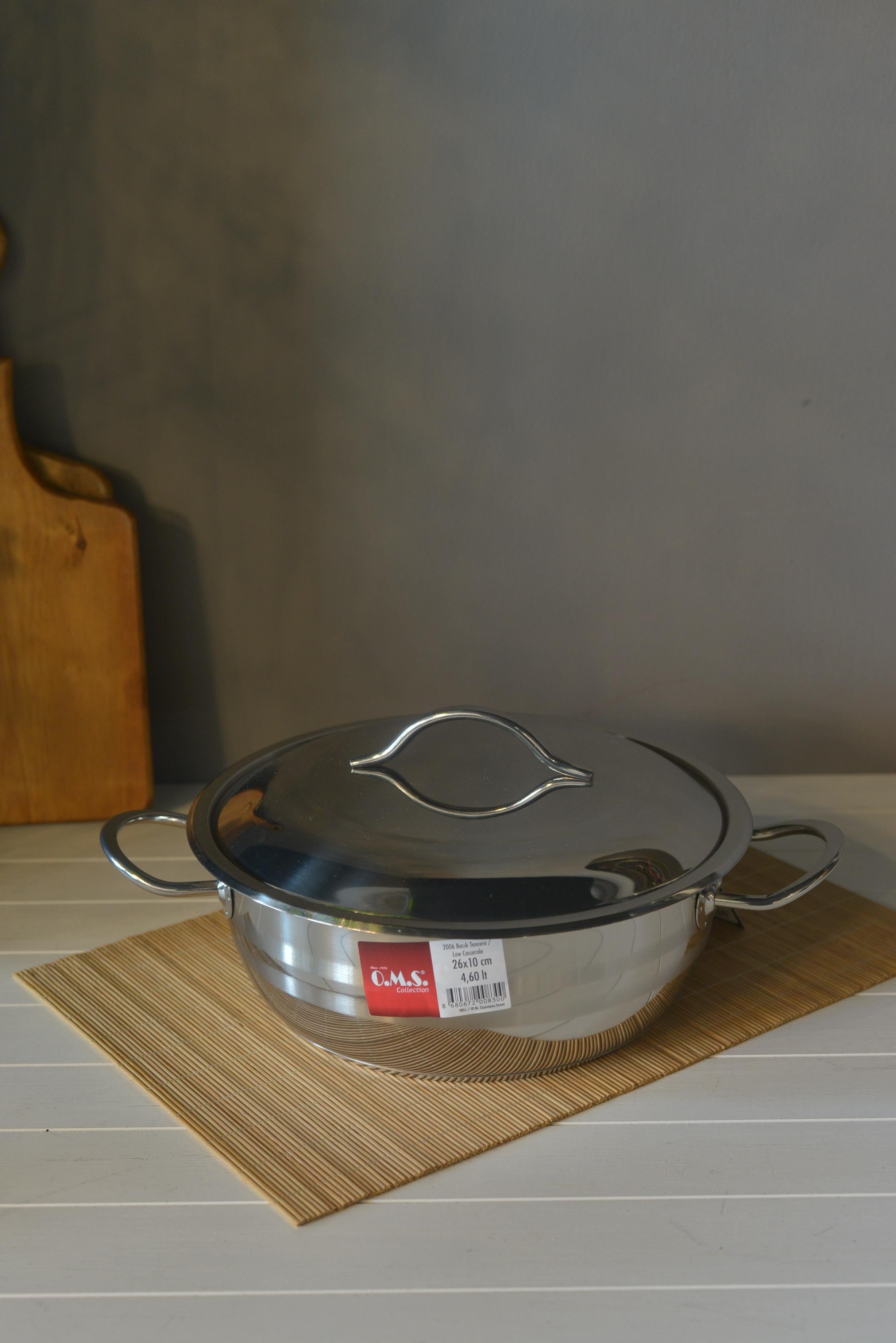 OMS Basık Çelik Tencere - 26 cm