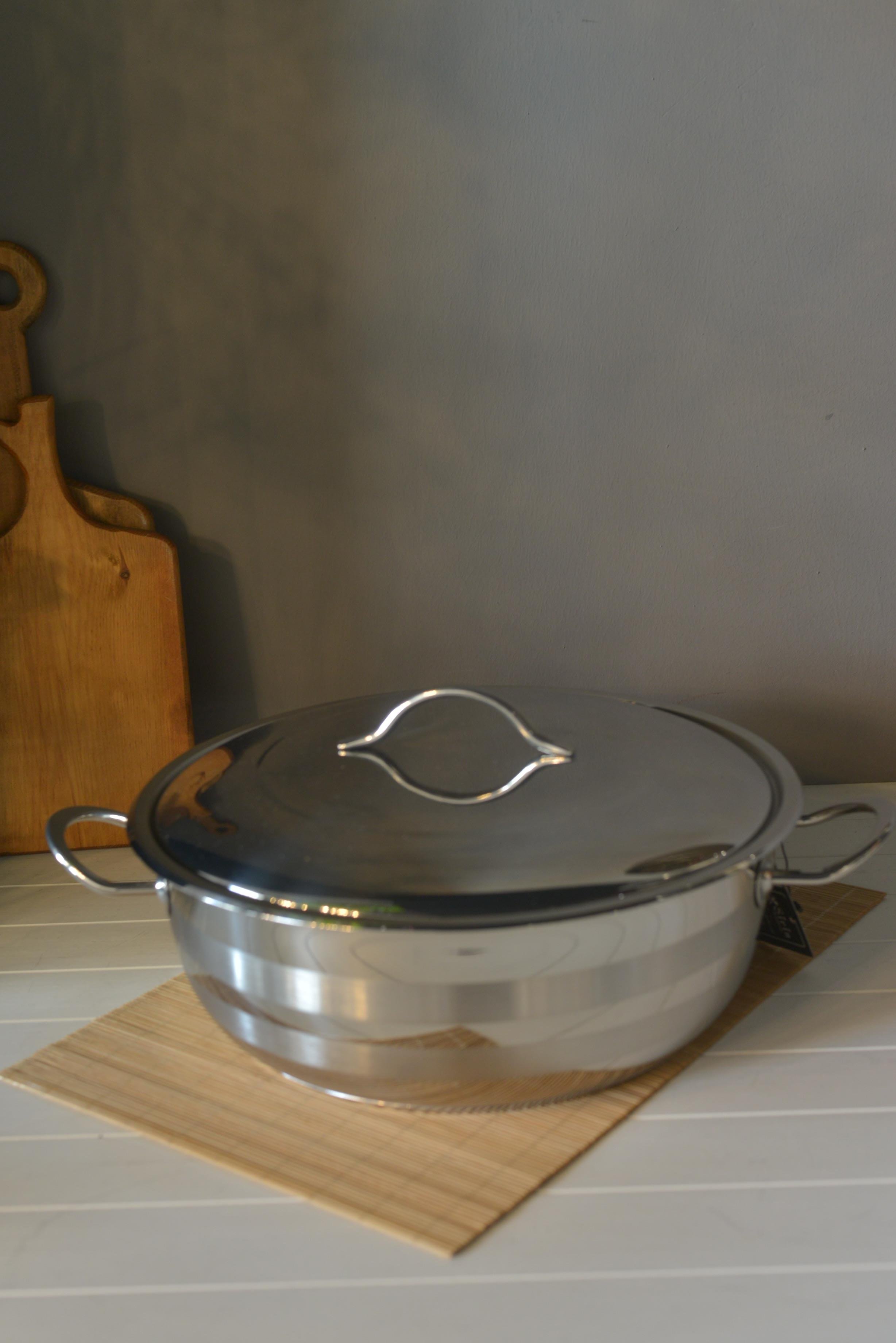 OMS Basık Çelik Tencere - 32 cm