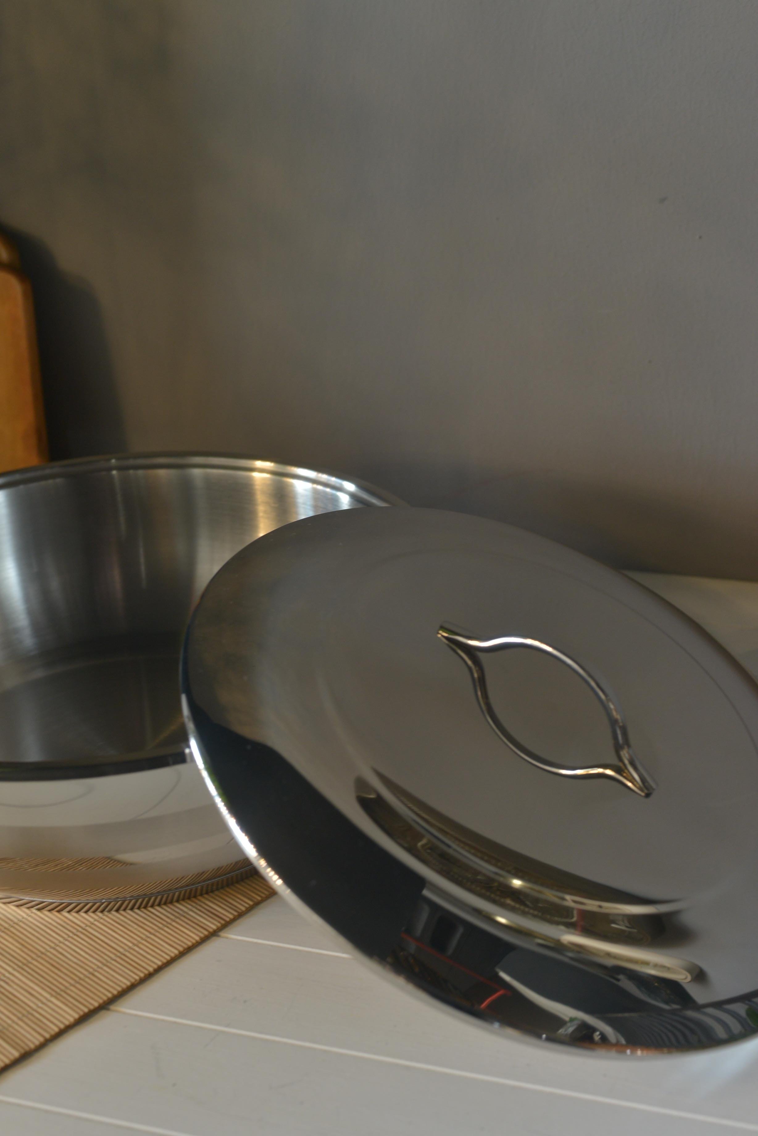 OMS Basık Çelik Tencere - 34 cm