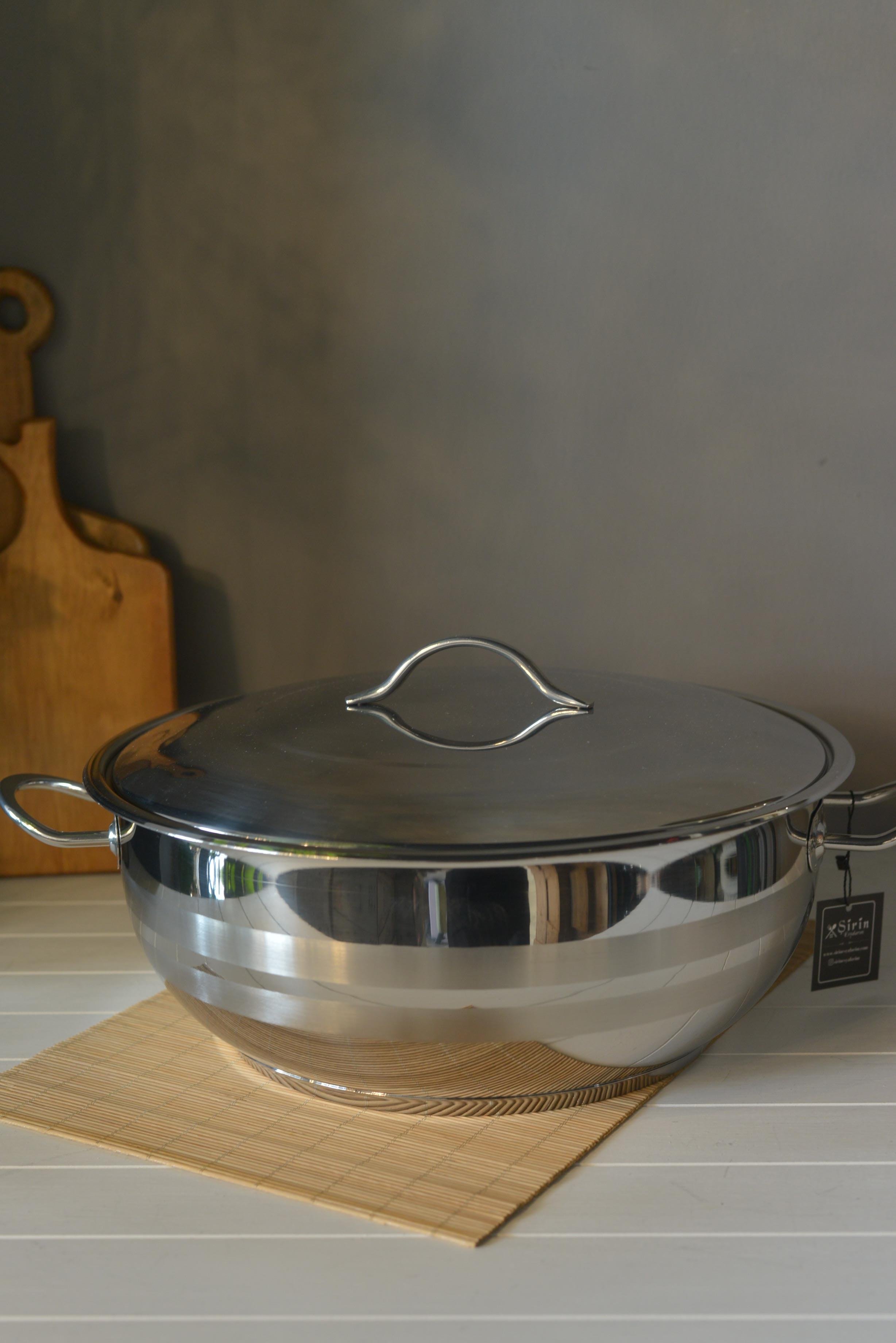 OMS Basık Çelik Tencere - 36 cm