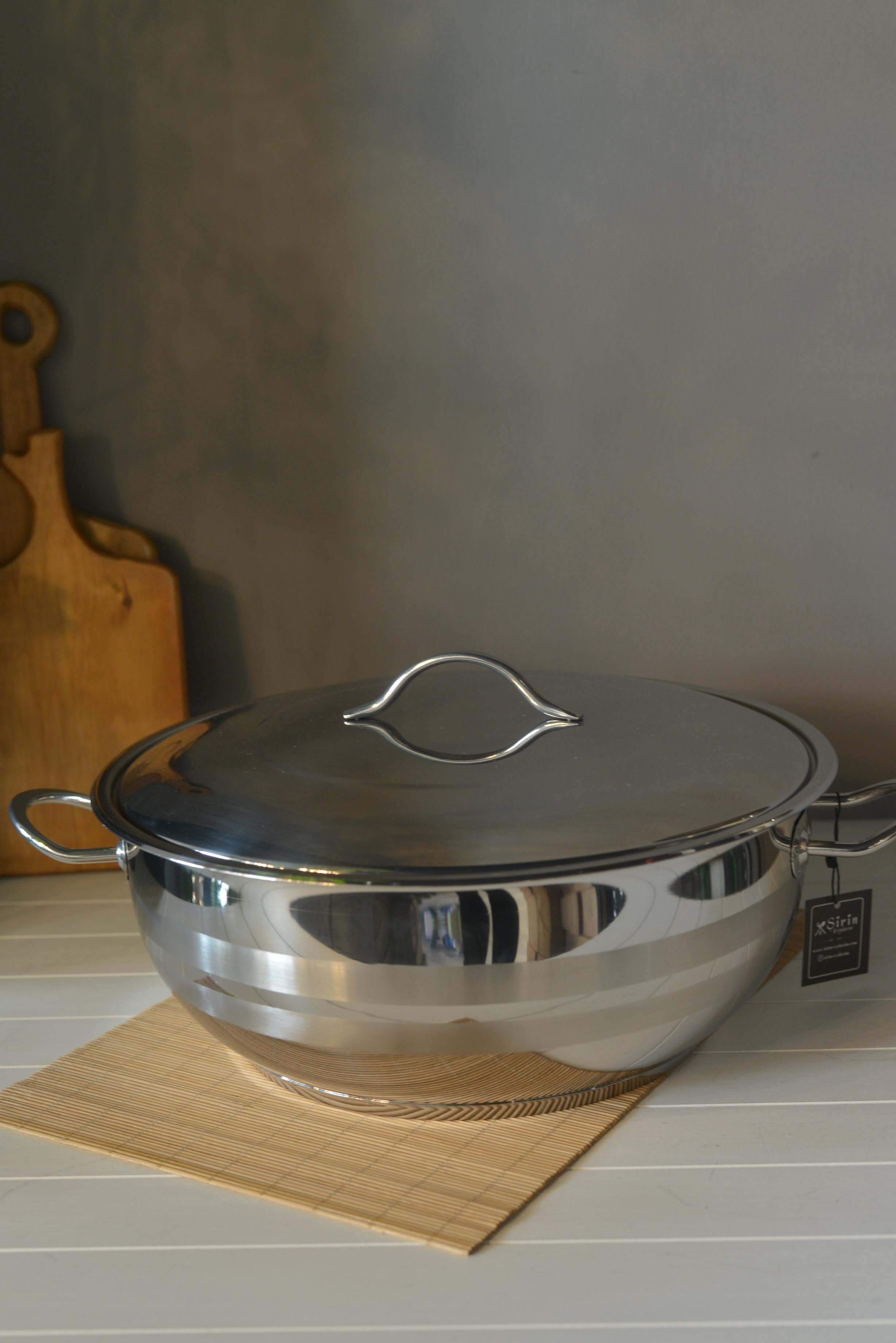 OMS Basık Çelik Tencere - 36 cm