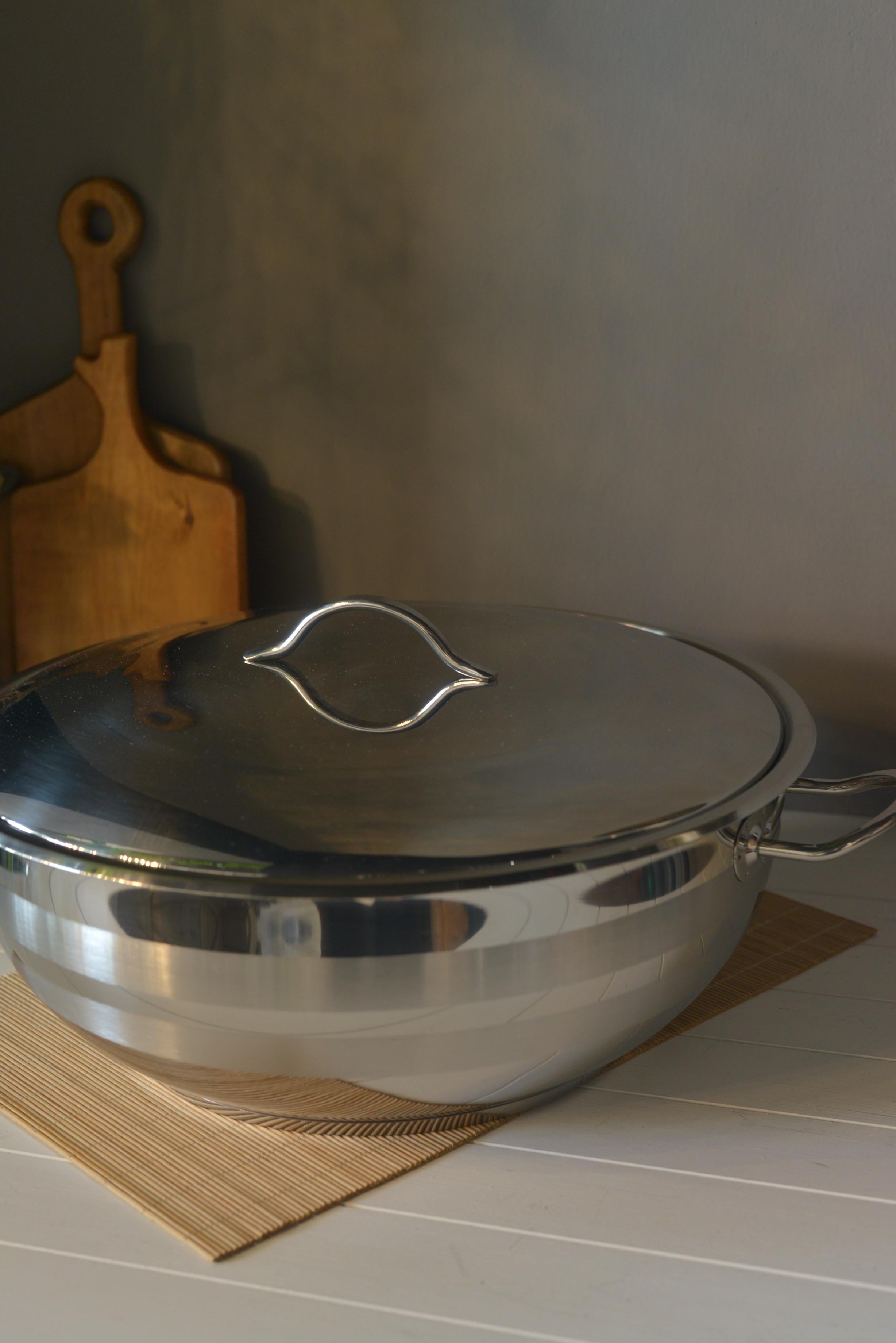 OMS Basık Çelik Tencere - 40 cm