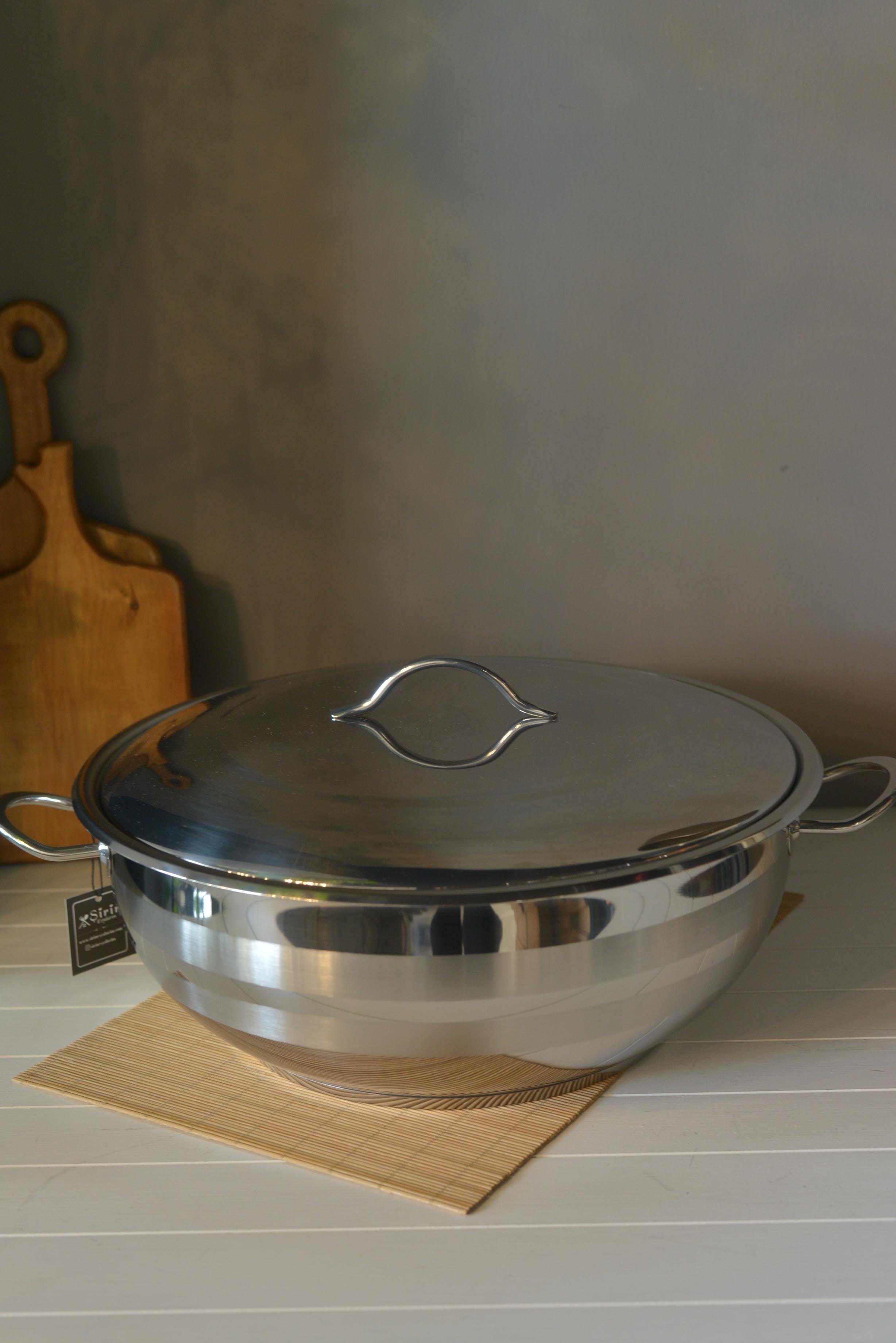 OMS Basık Çelik Tencere - 40 cm