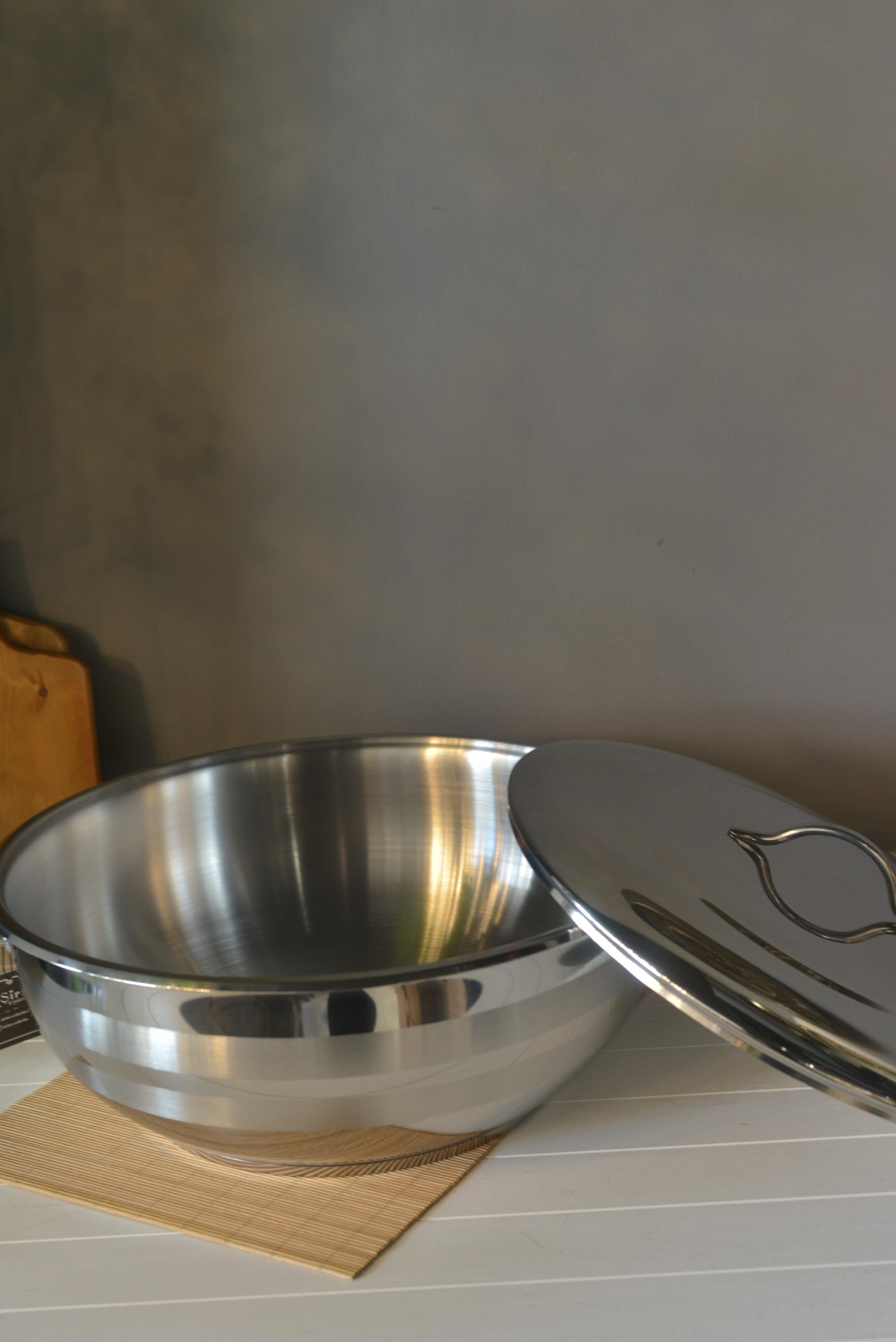 OMS Basık Çelik Tencere - 40 cm