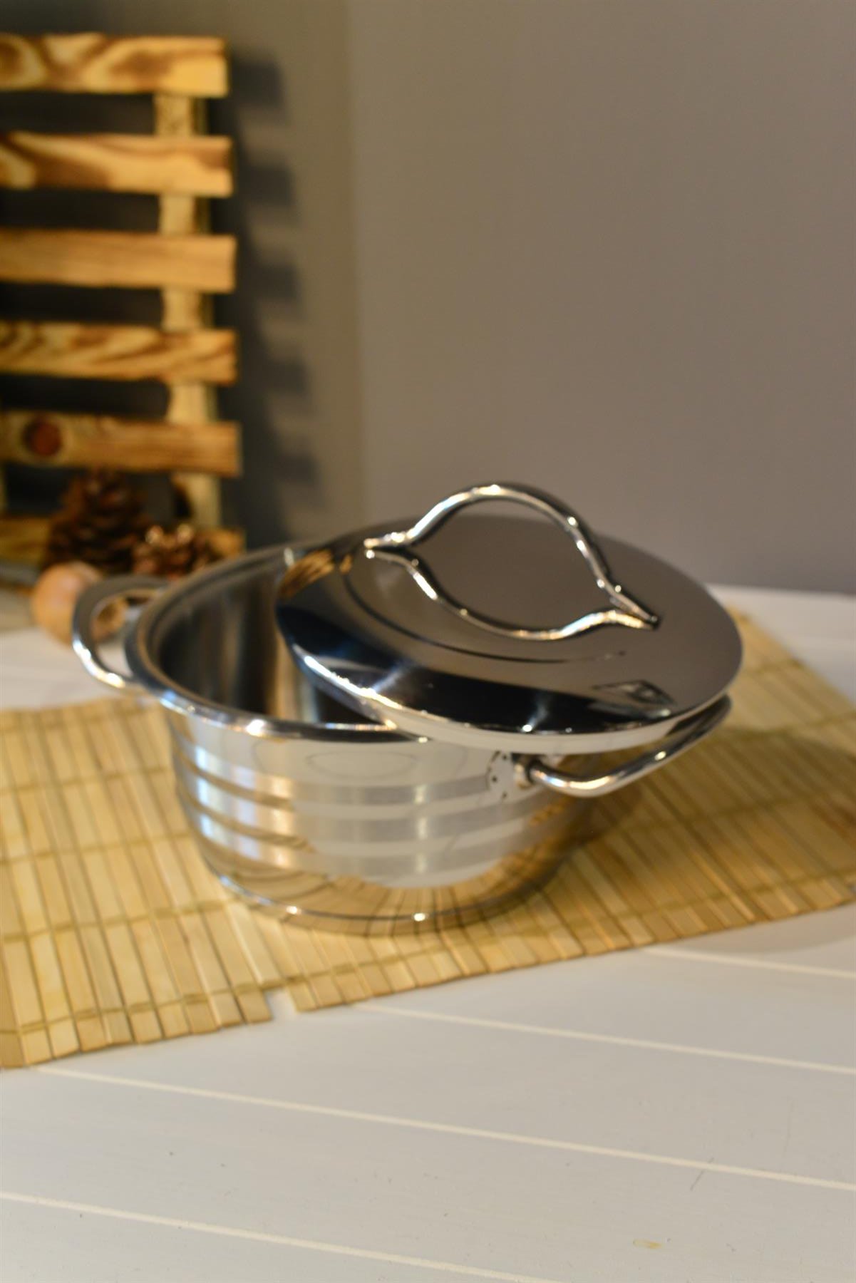 OMS Derin Çelik Tencere - 16 cm