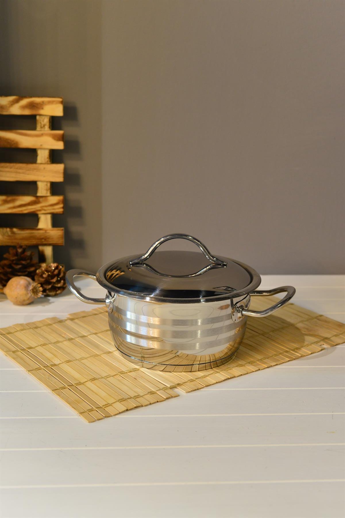 OMS Derin Çelik Tencere - 16 cm