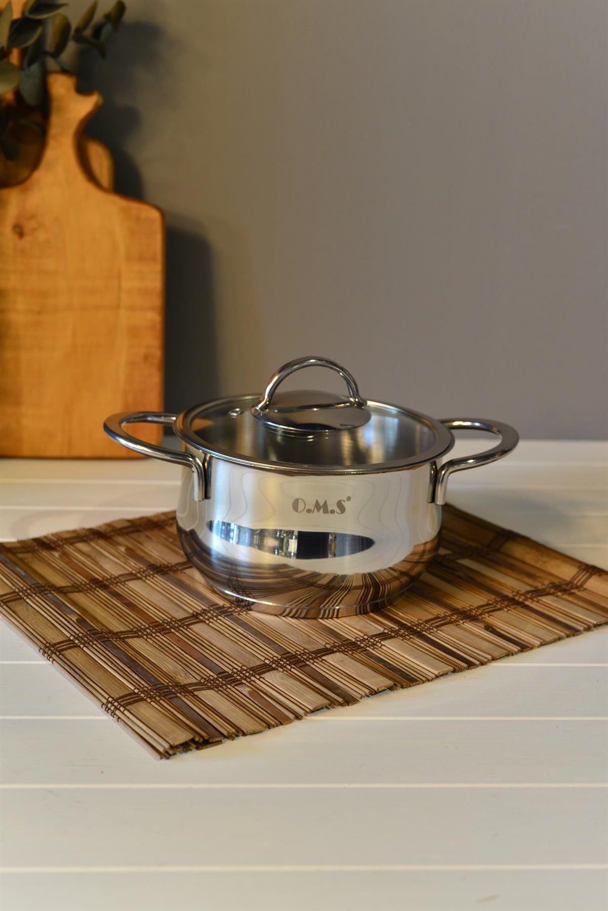 OMS Derin Çelik Tencere - 16 cm