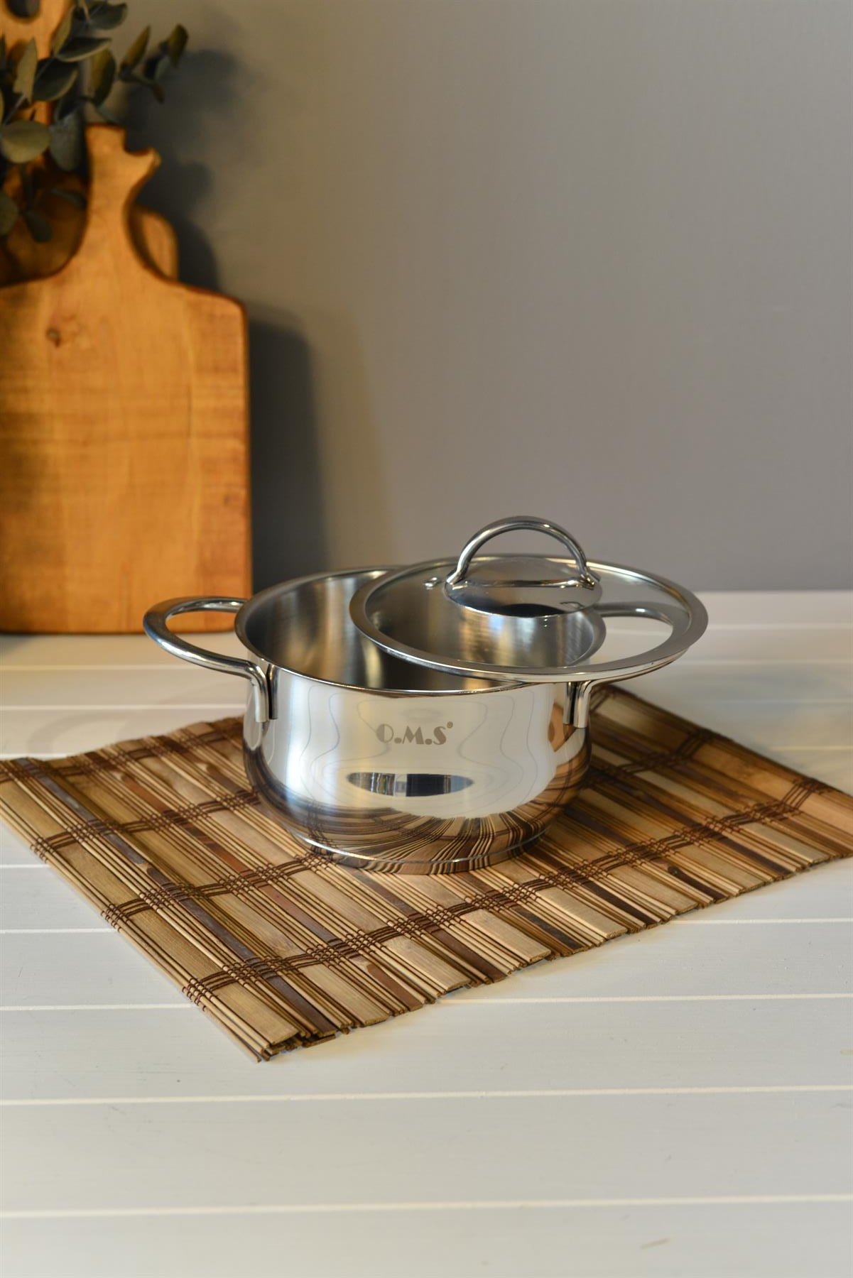 OMS Derin Çelik Tencere - 16 cm