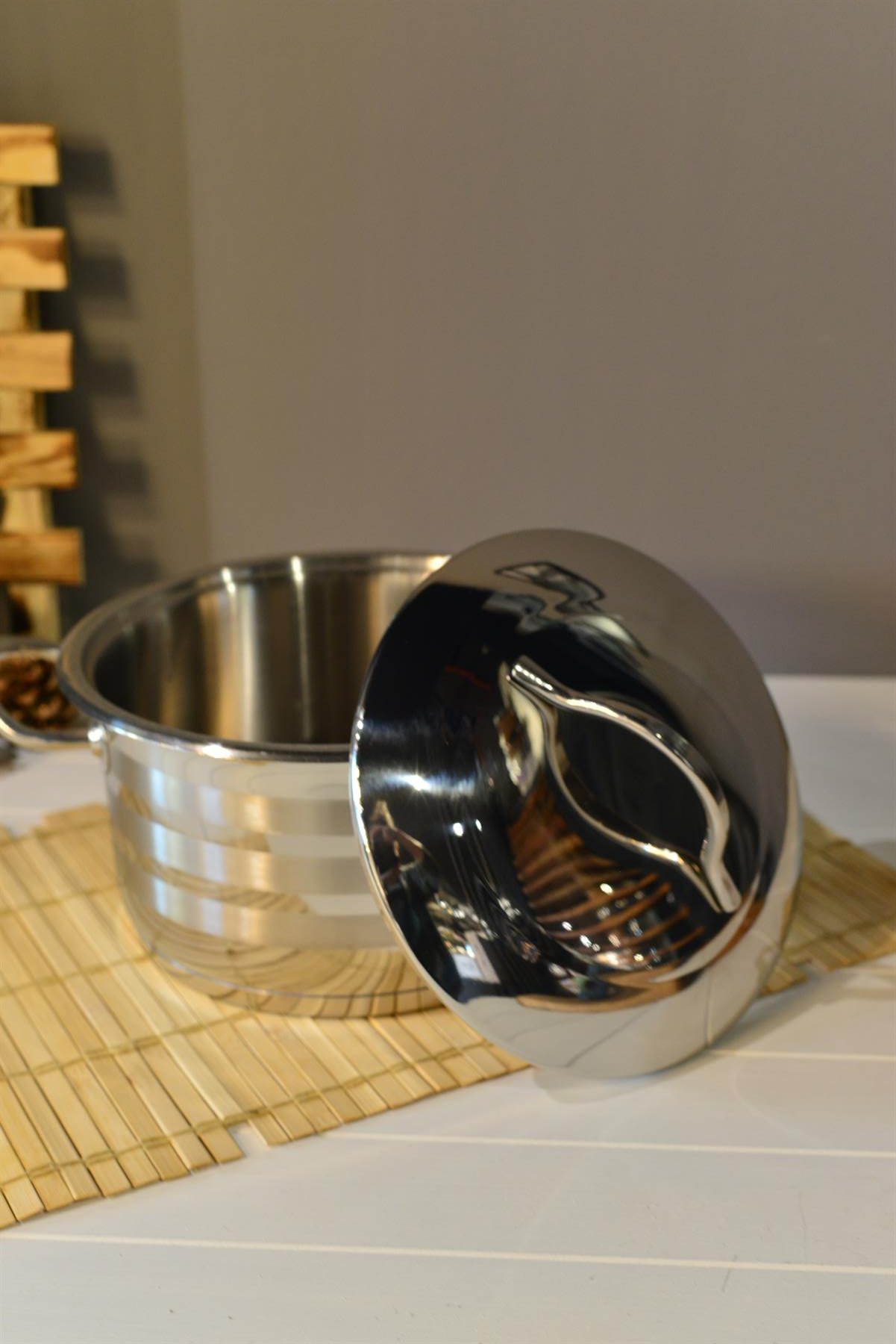 OMS Derin Çelik Tencere - 18 cm