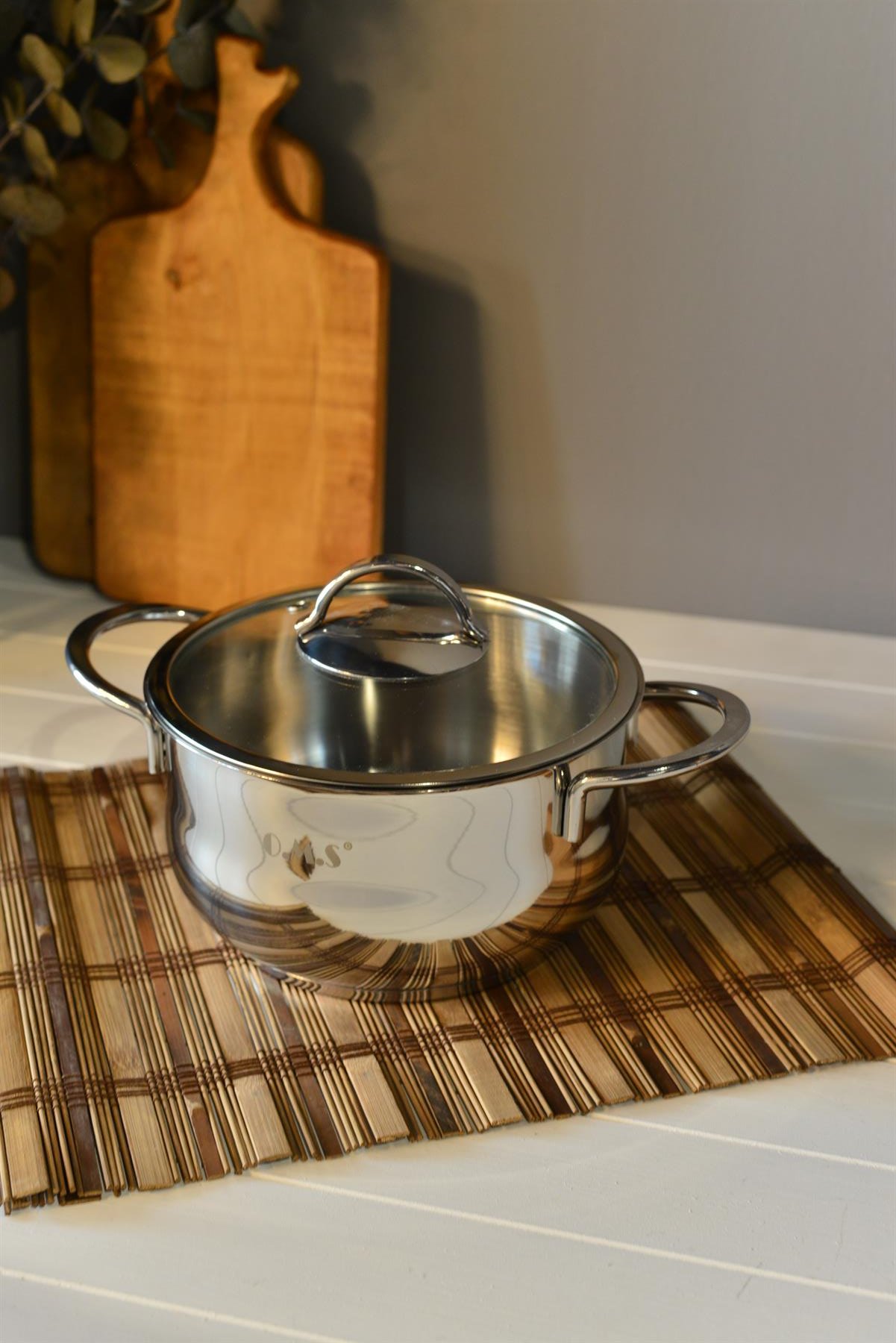 OMS Derin Çelik Tencere - 18 cm