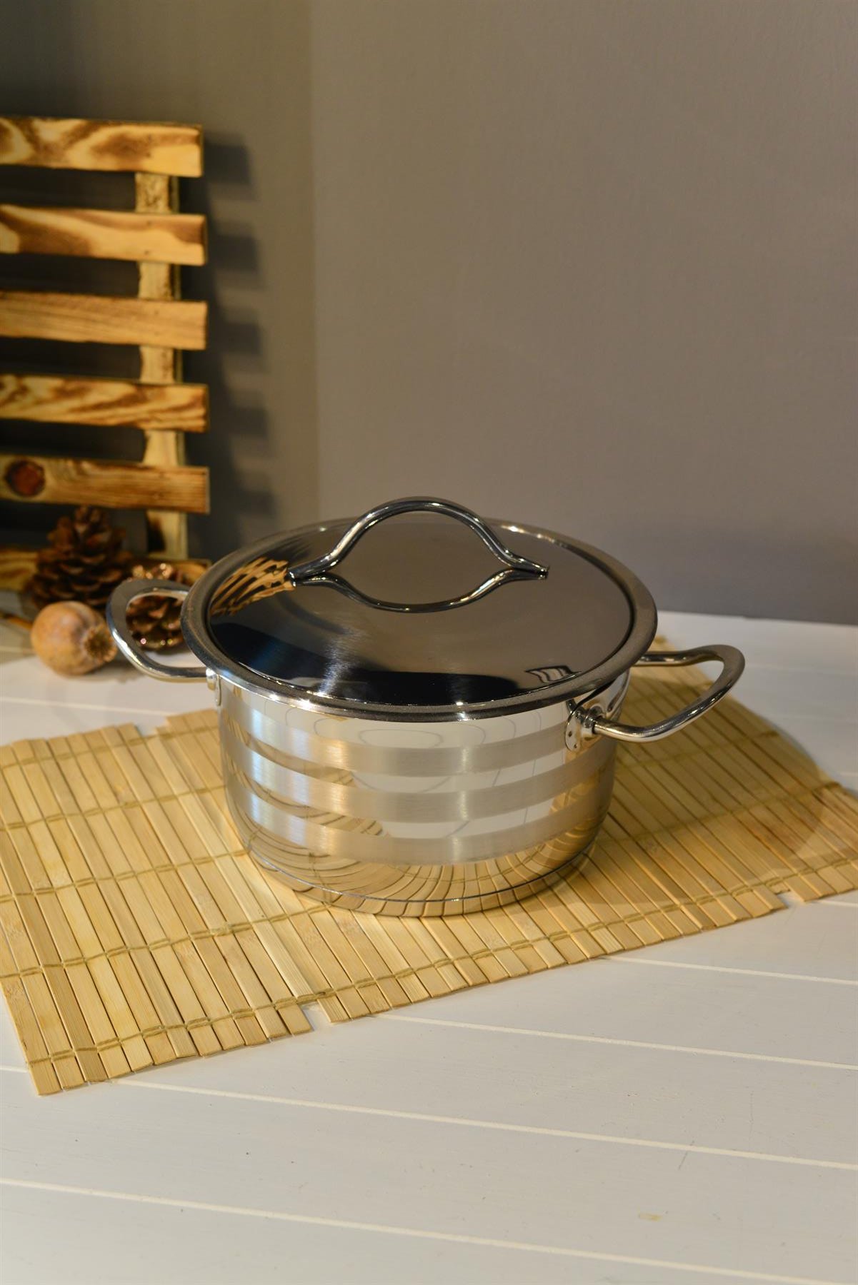 OMS Derin Çelik Tencere - 18 cm