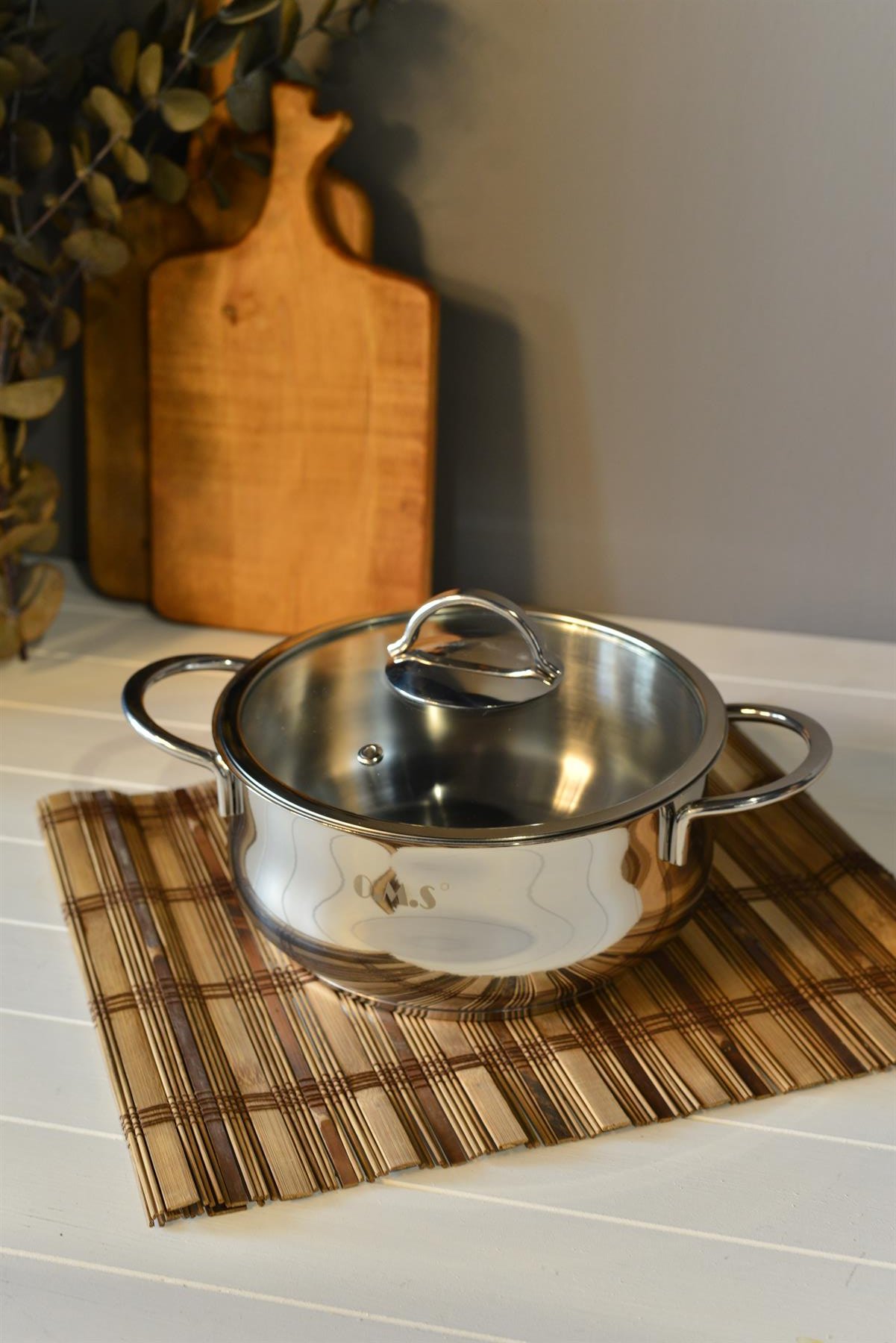 OMS Derin Çelik Tencere - 20 cm