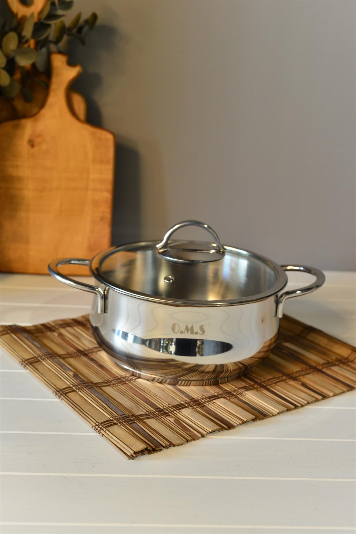 OMS Derin Çelik Tencere - 20 cm