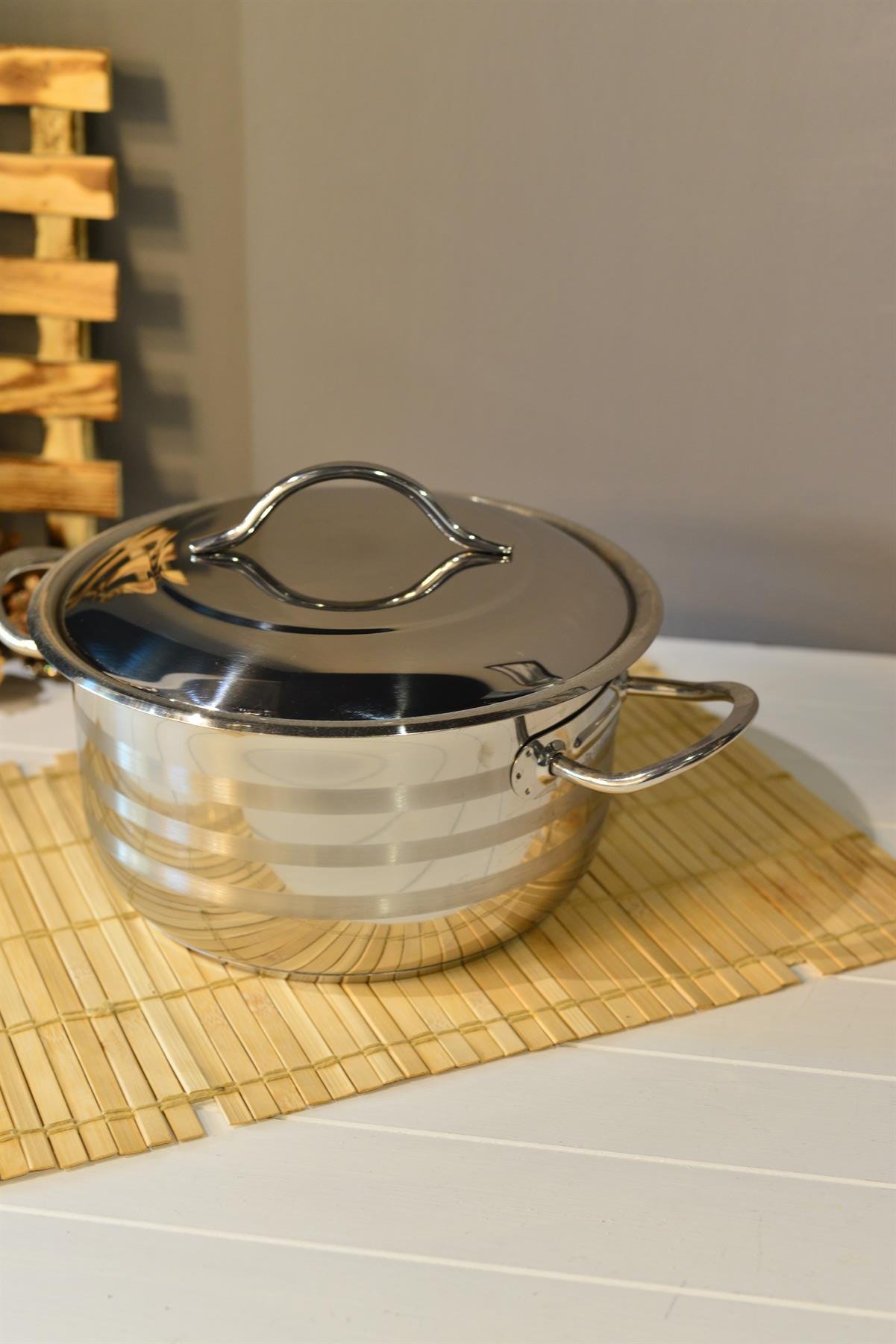 OMS Derin Çelik Tencere - 20 cm