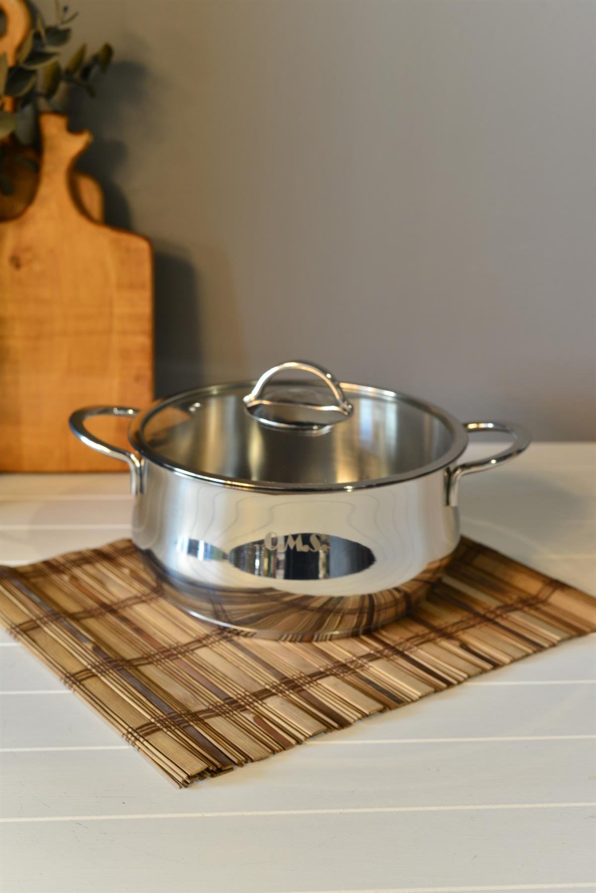 OMS Derin Çelik Tencere - 22 cm