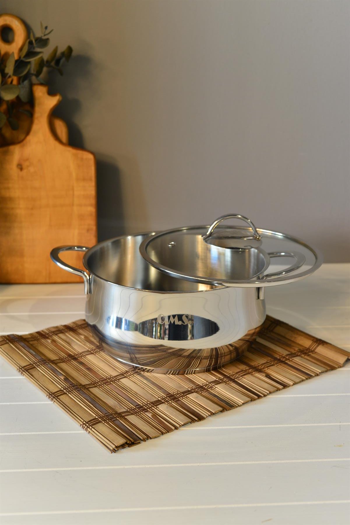 OMS Derin Çelik Tencere - 22 cm