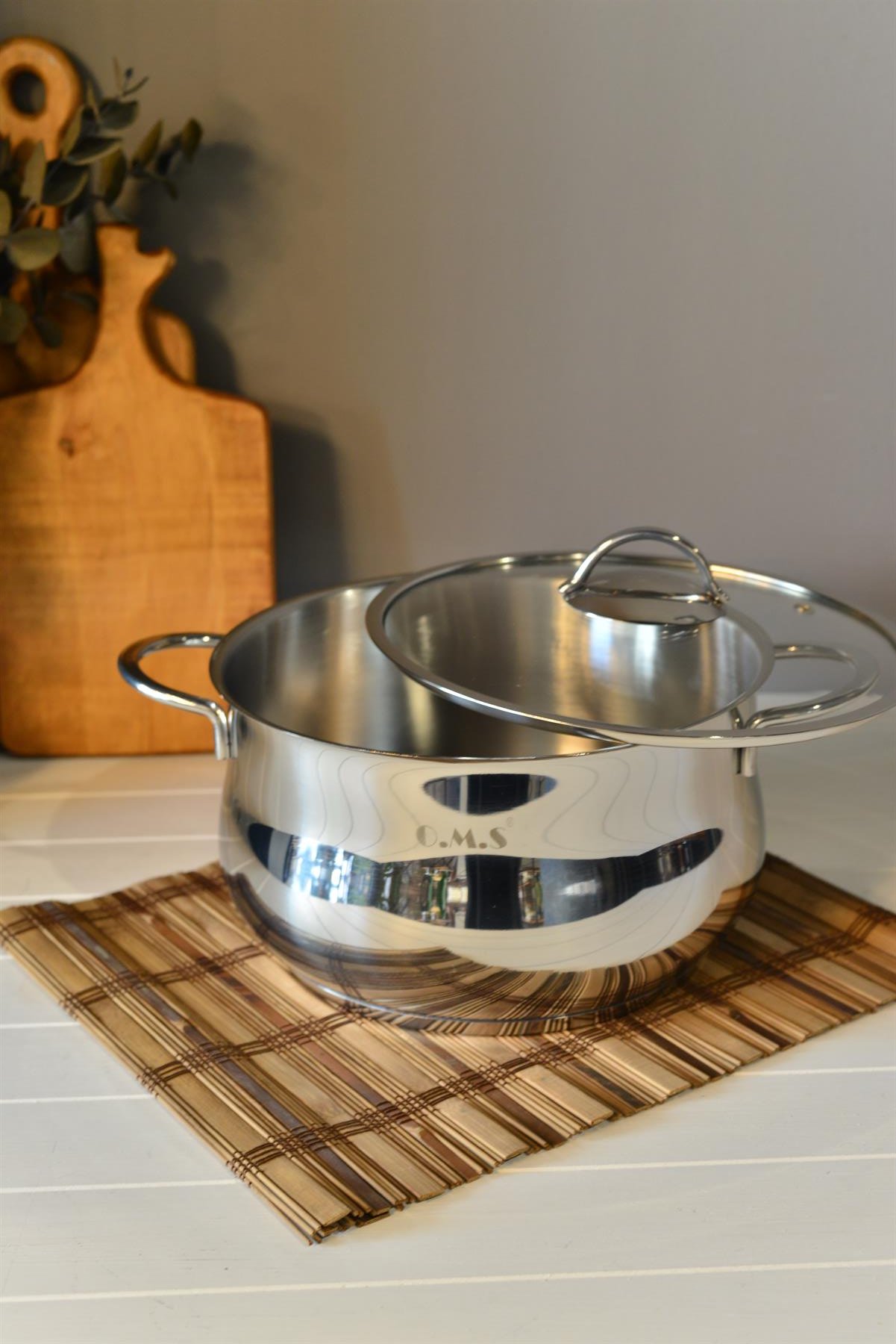 OMS Derin Çelik Tencere - 24 cm