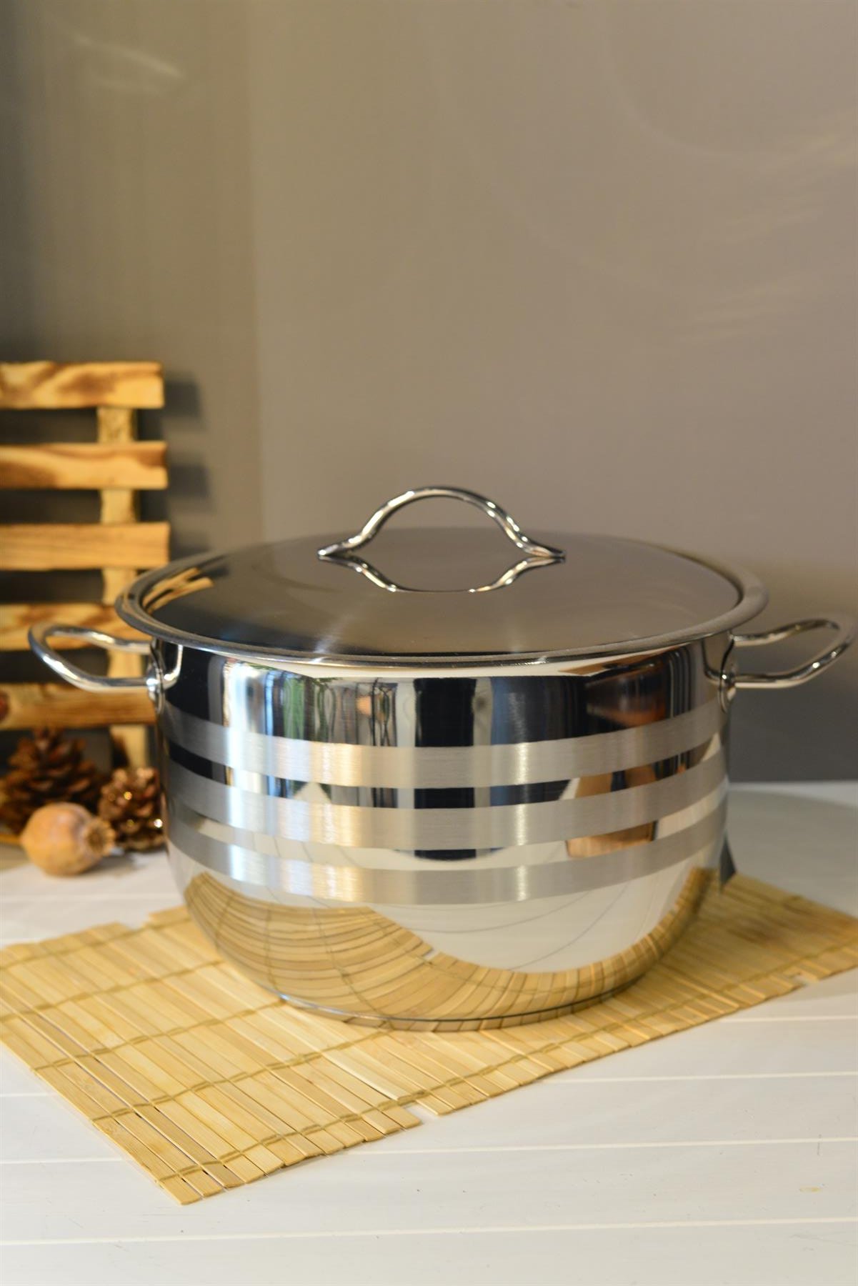 OMS Derin Çelik Tencere - 32 cm