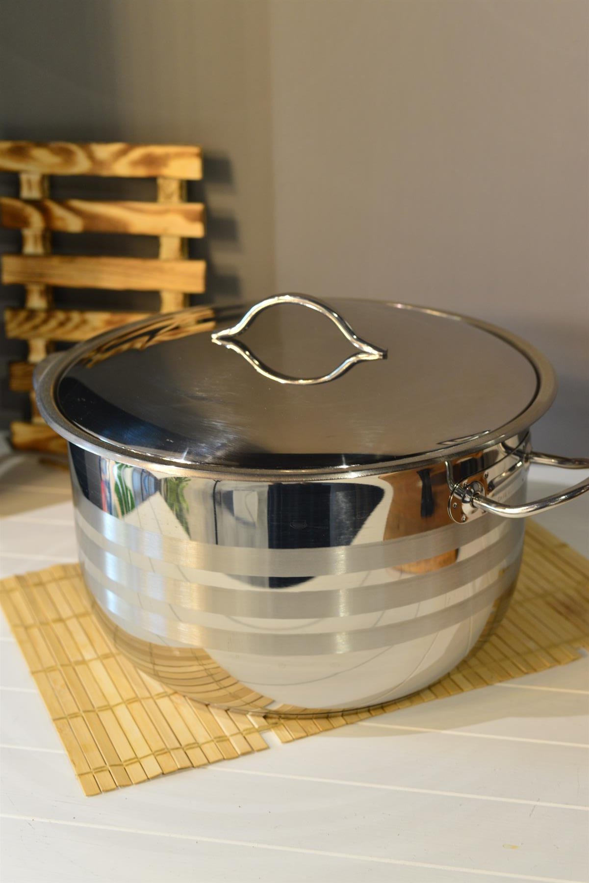 OMS Derin Çelik Tencere - 34 cm