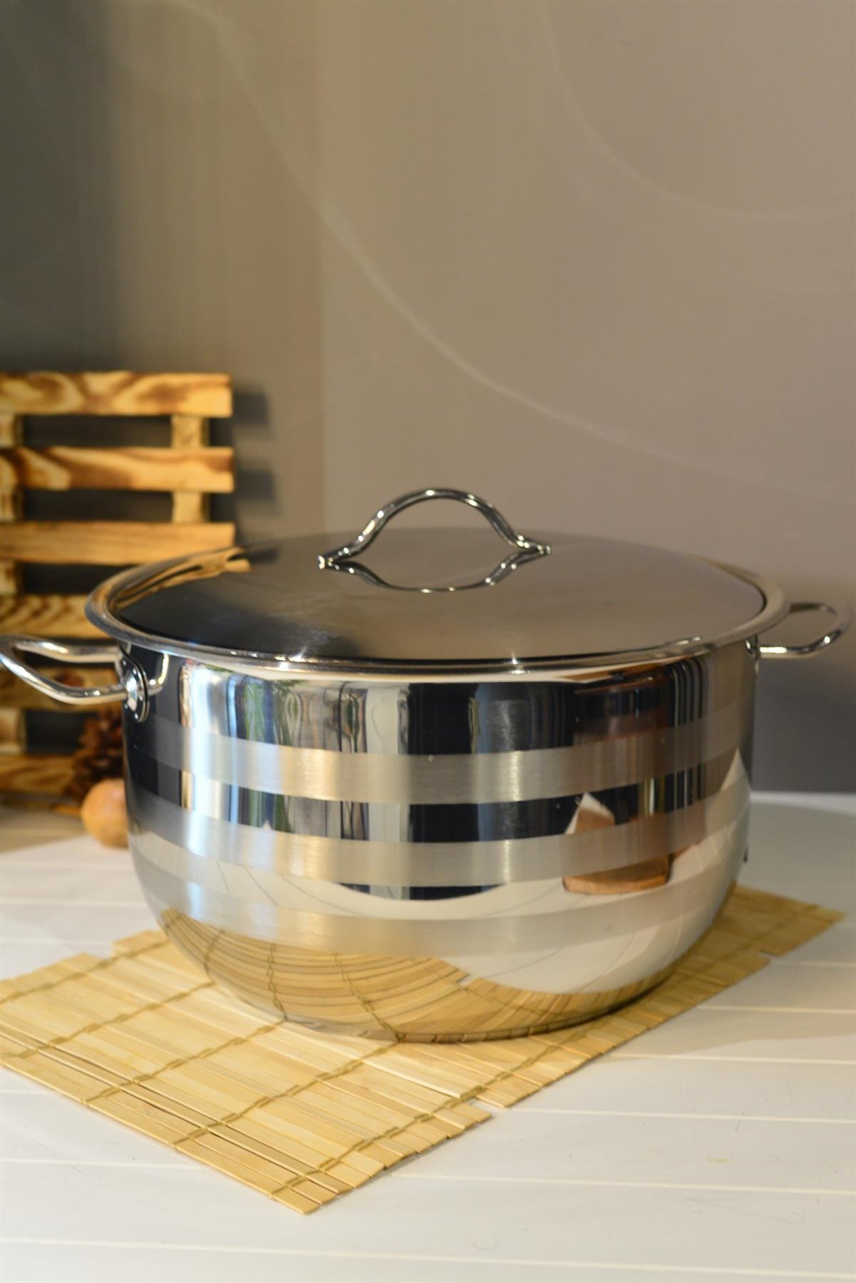 OMS Derin Çelik Tencere - 36 cm