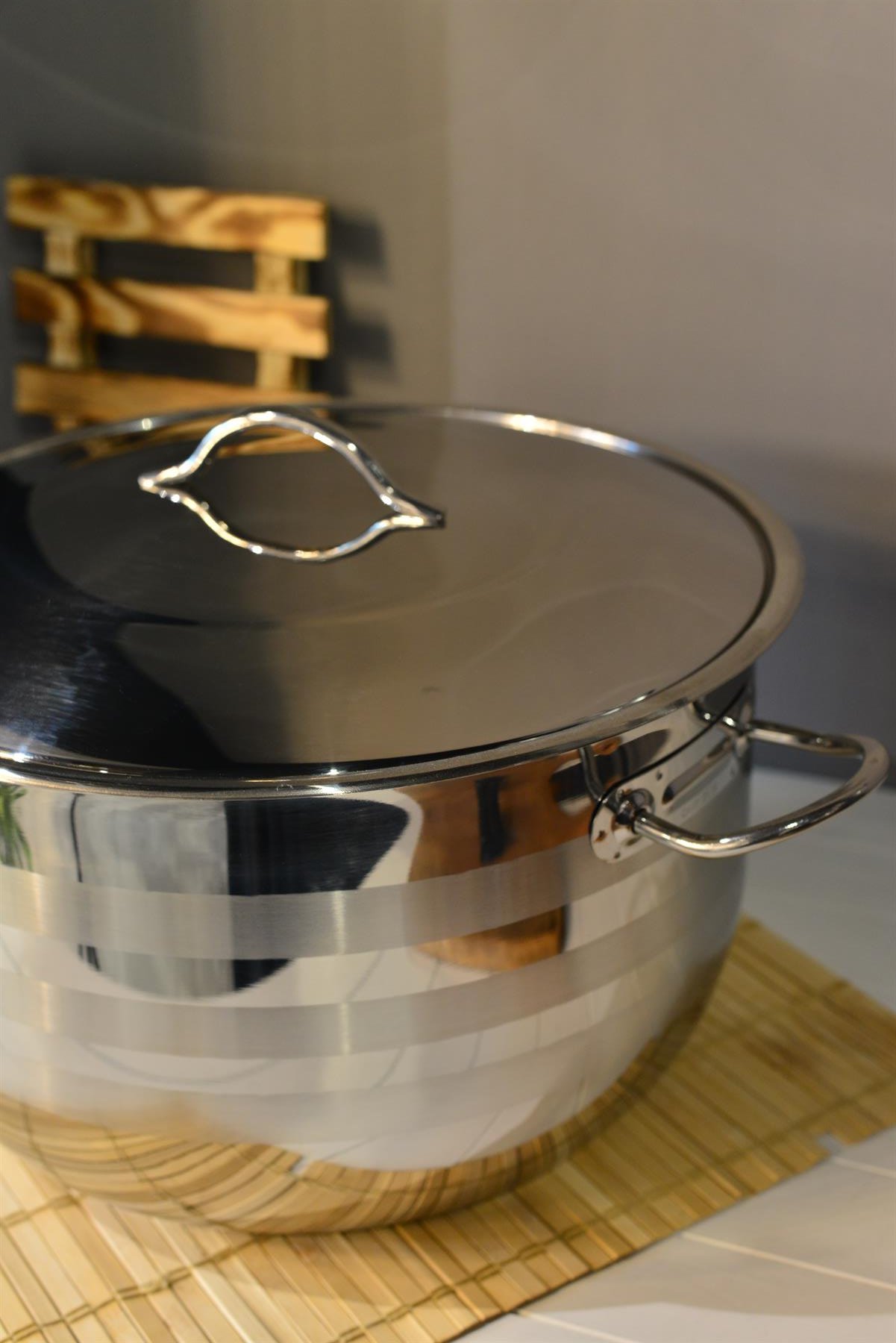 OMS Derin Çelik Tencere - 40 cm