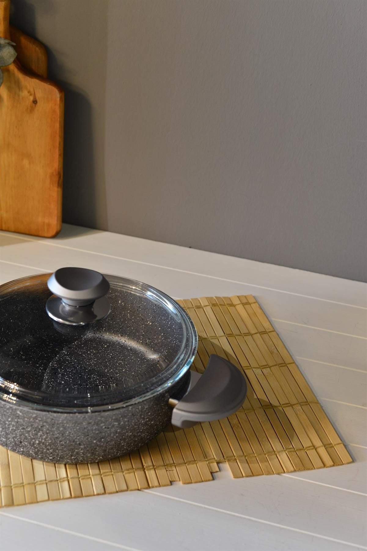 OMS Granit Basık Tencere 22 cm