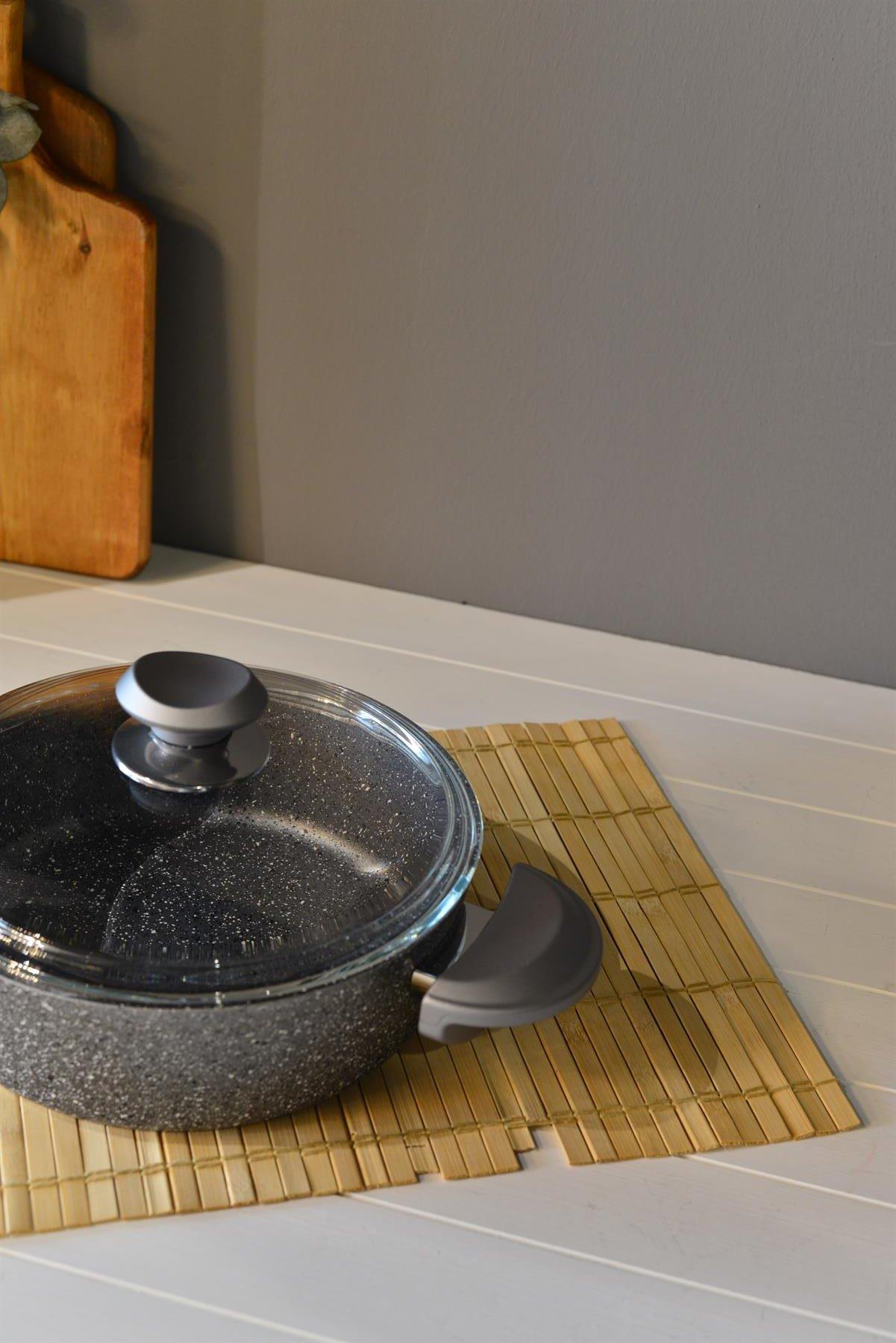 OMS Granit Basık Tencere 24 cm