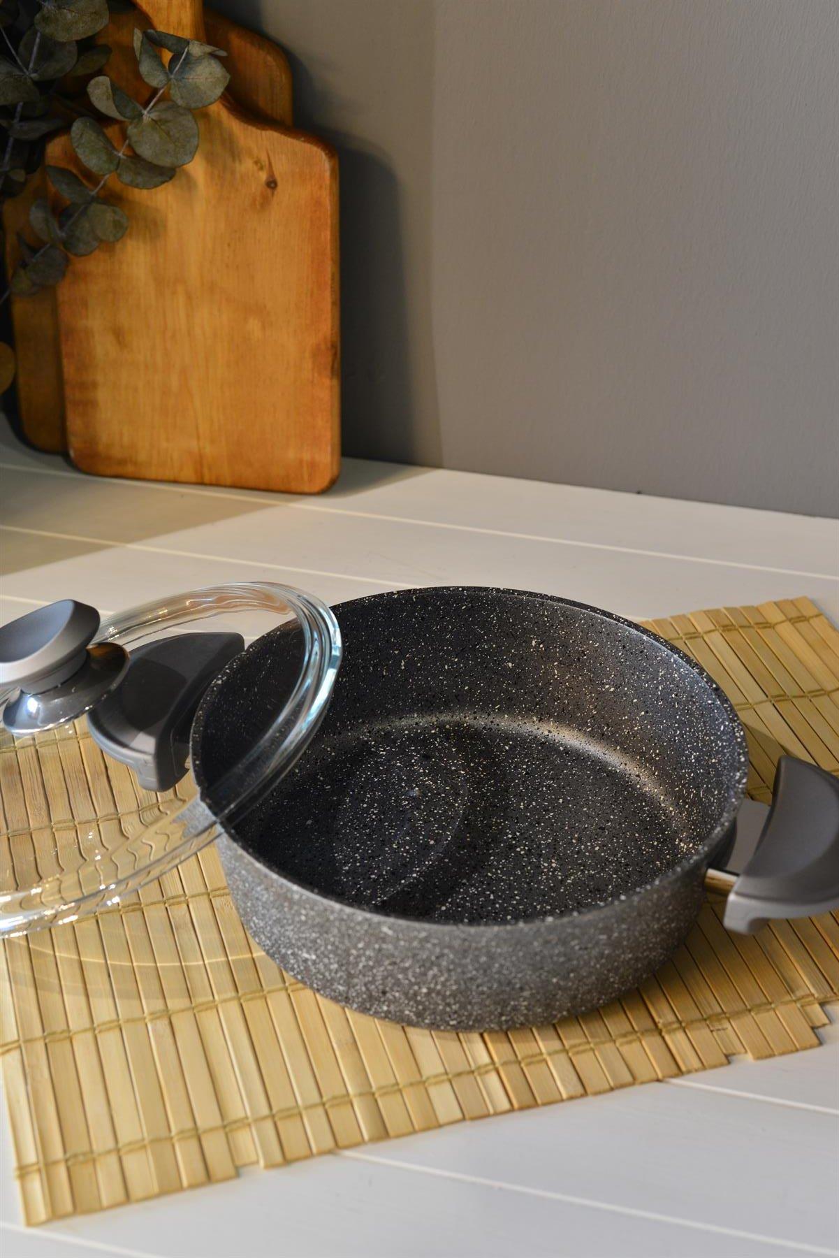 OMS Granit Basık Tencere 24 cm