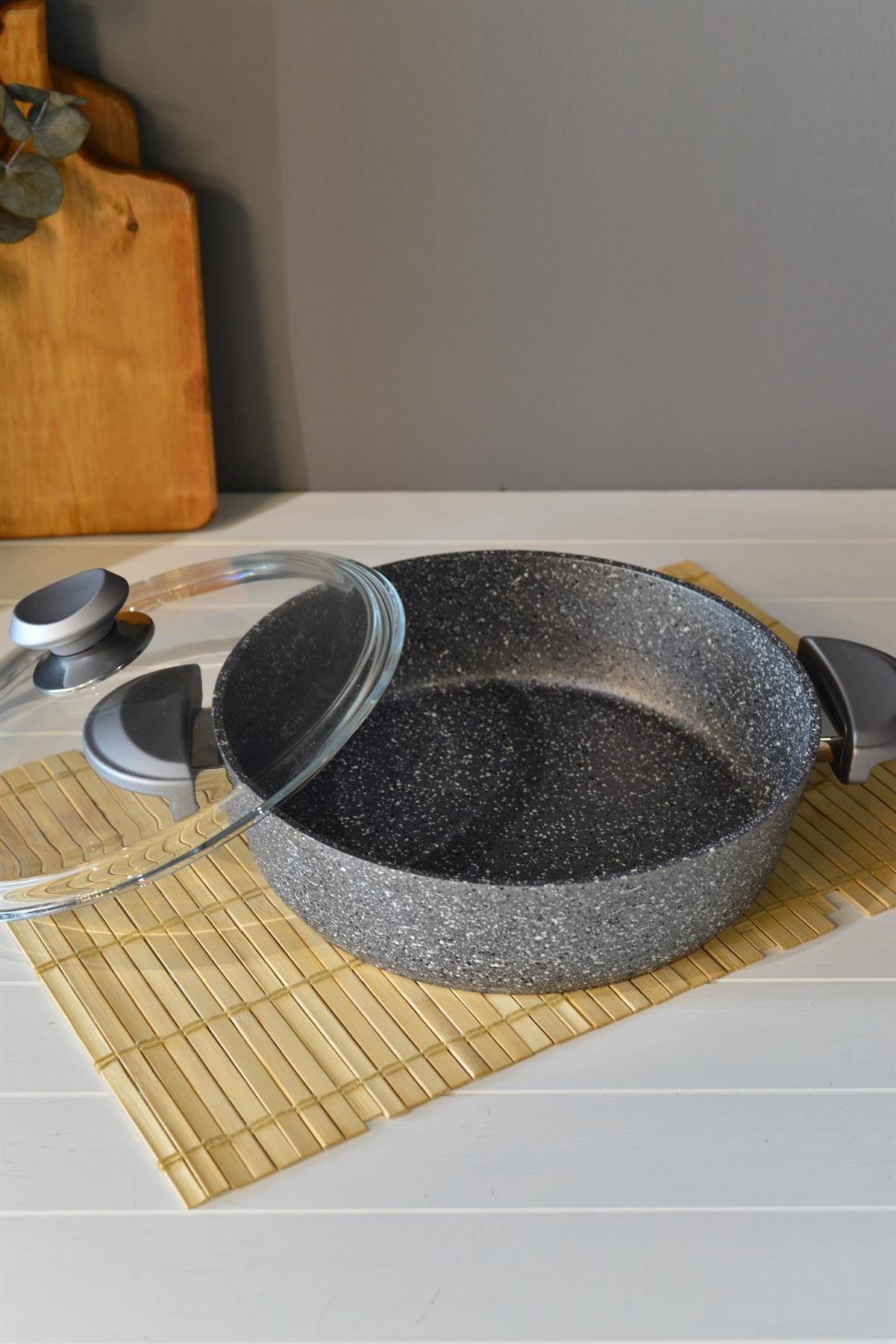 OMS Granit Basık Tencere 26 cm