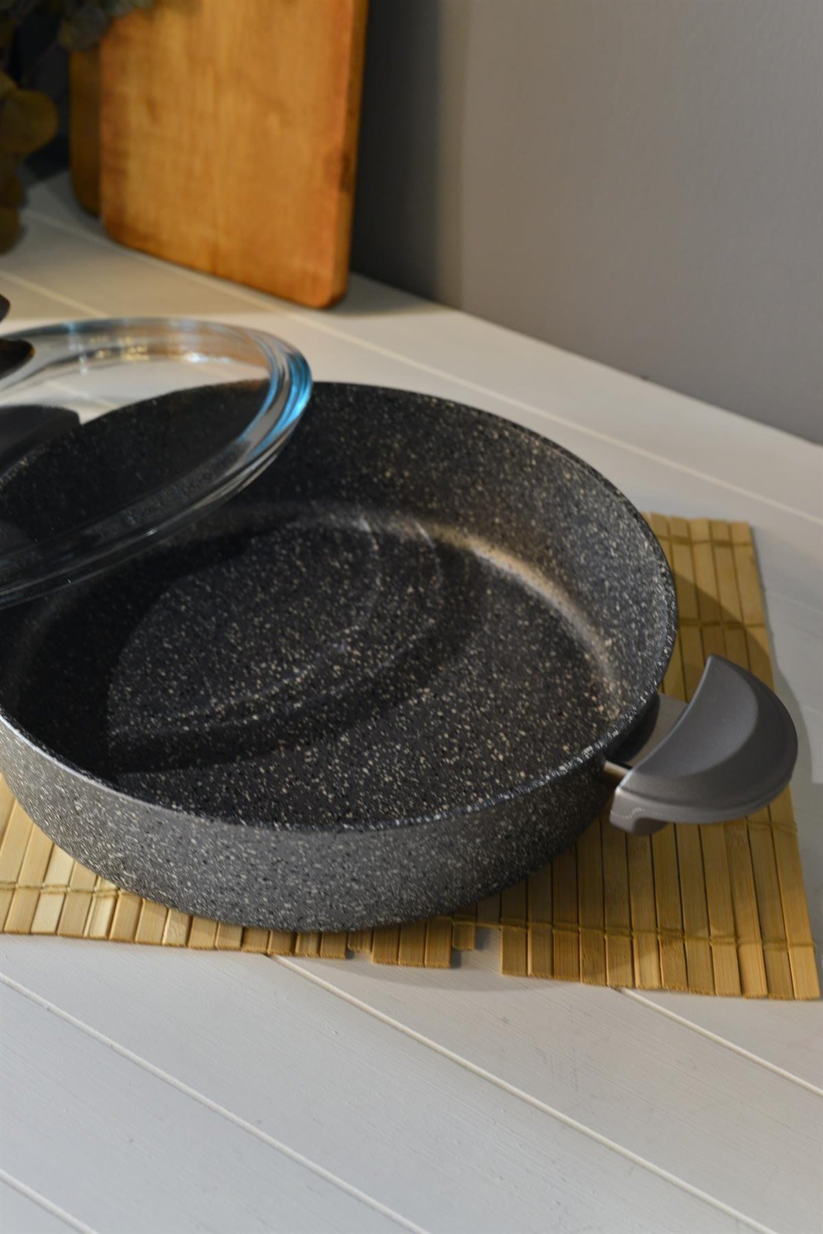 OMS Granit Basık Tencere 28 cm