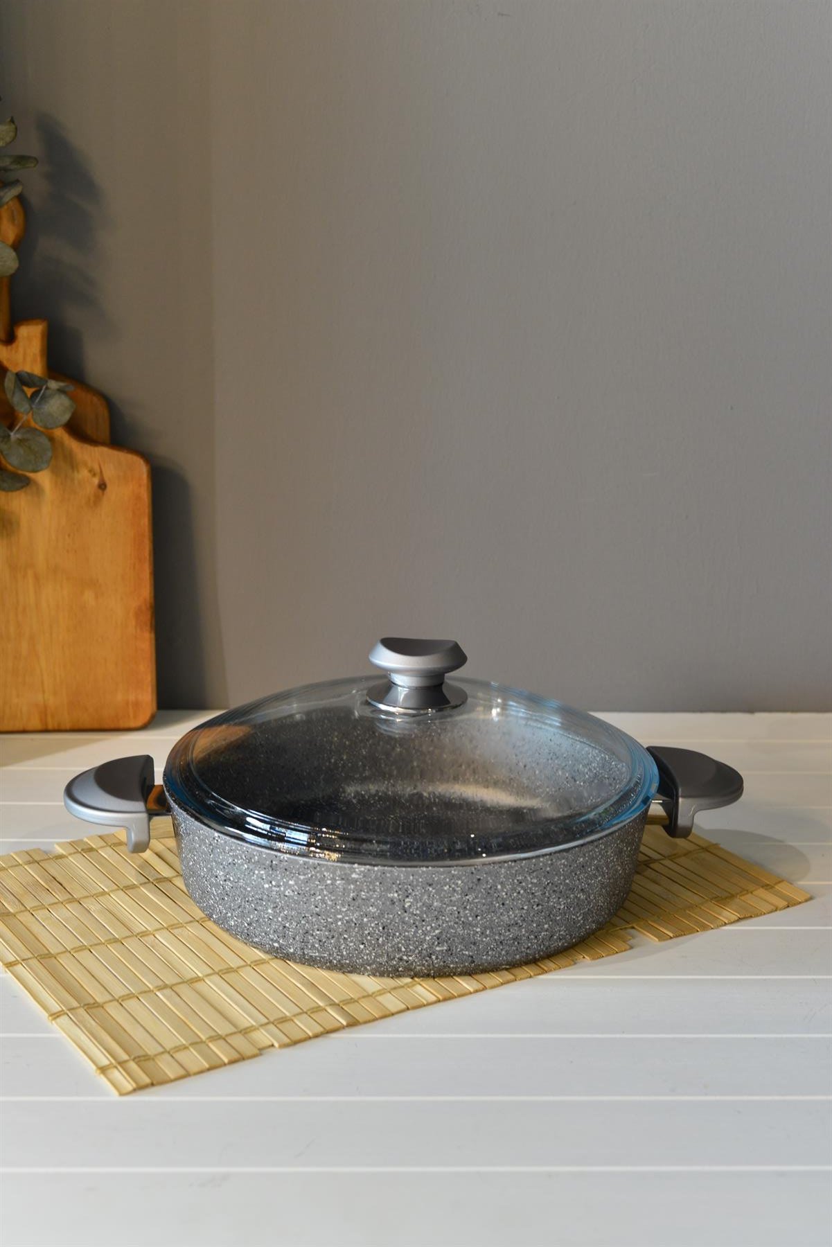 OMS Granit Basık Tencere 30 cm