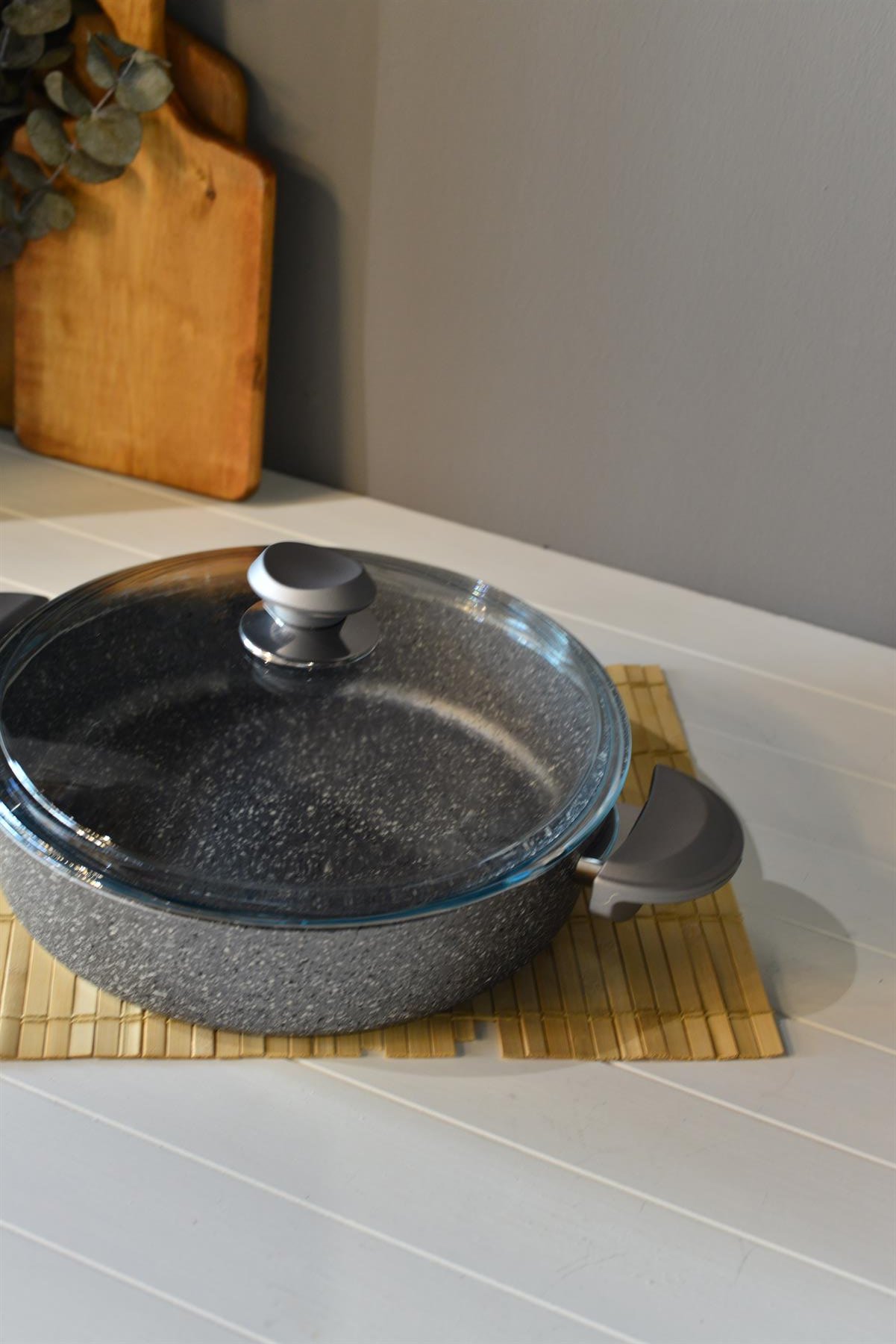 OMS Granit Basık Tencere 30 cm