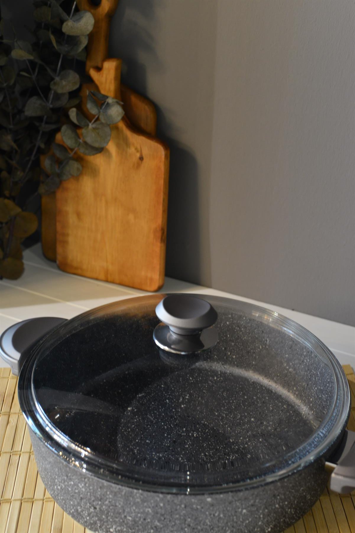 OMS Granit Basık Tencere 32 cm