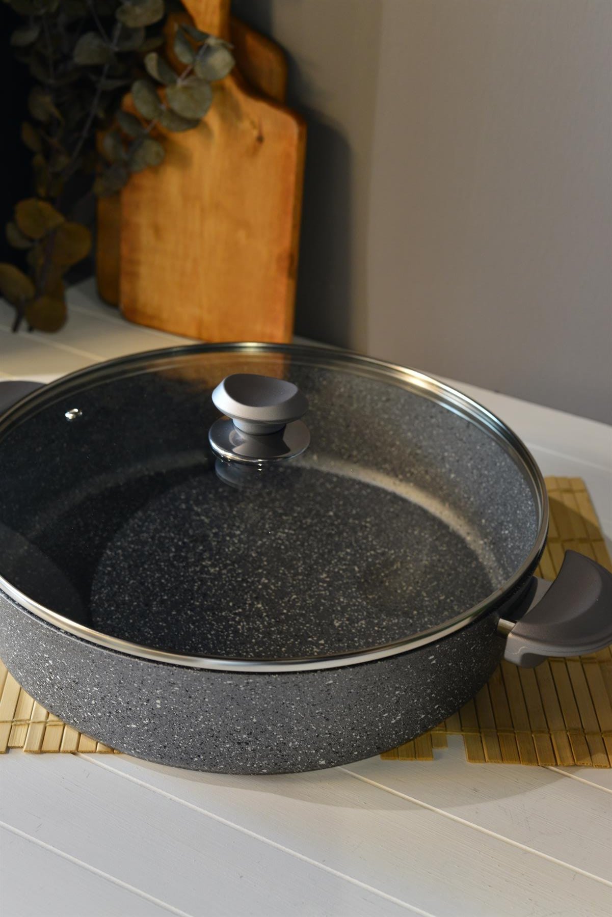 OMS Granit Basık Tencere 34 cm