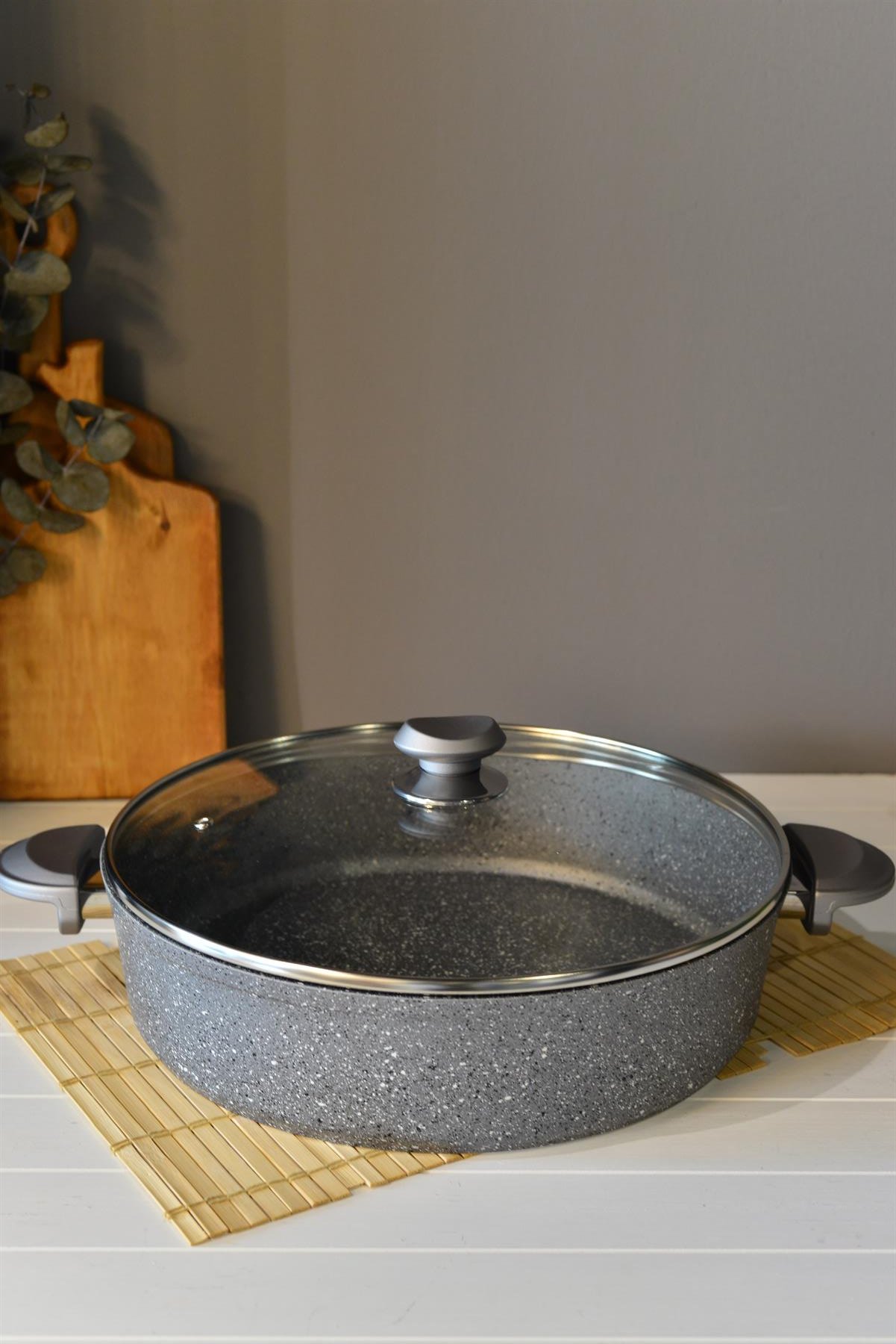 OMS Granit Basık Tencere 34 cm