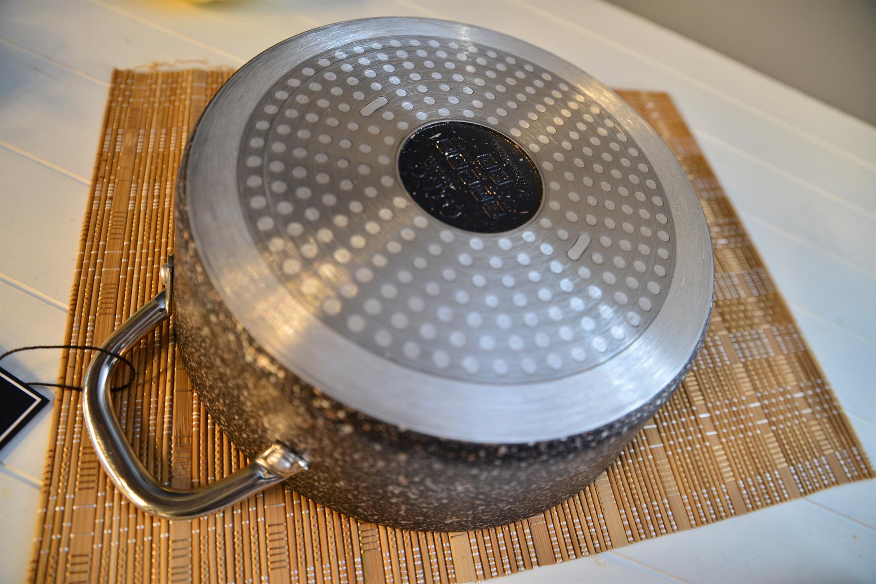 OMS İndüksiyon Tabanlı Granit Basık Tencere 24 cm