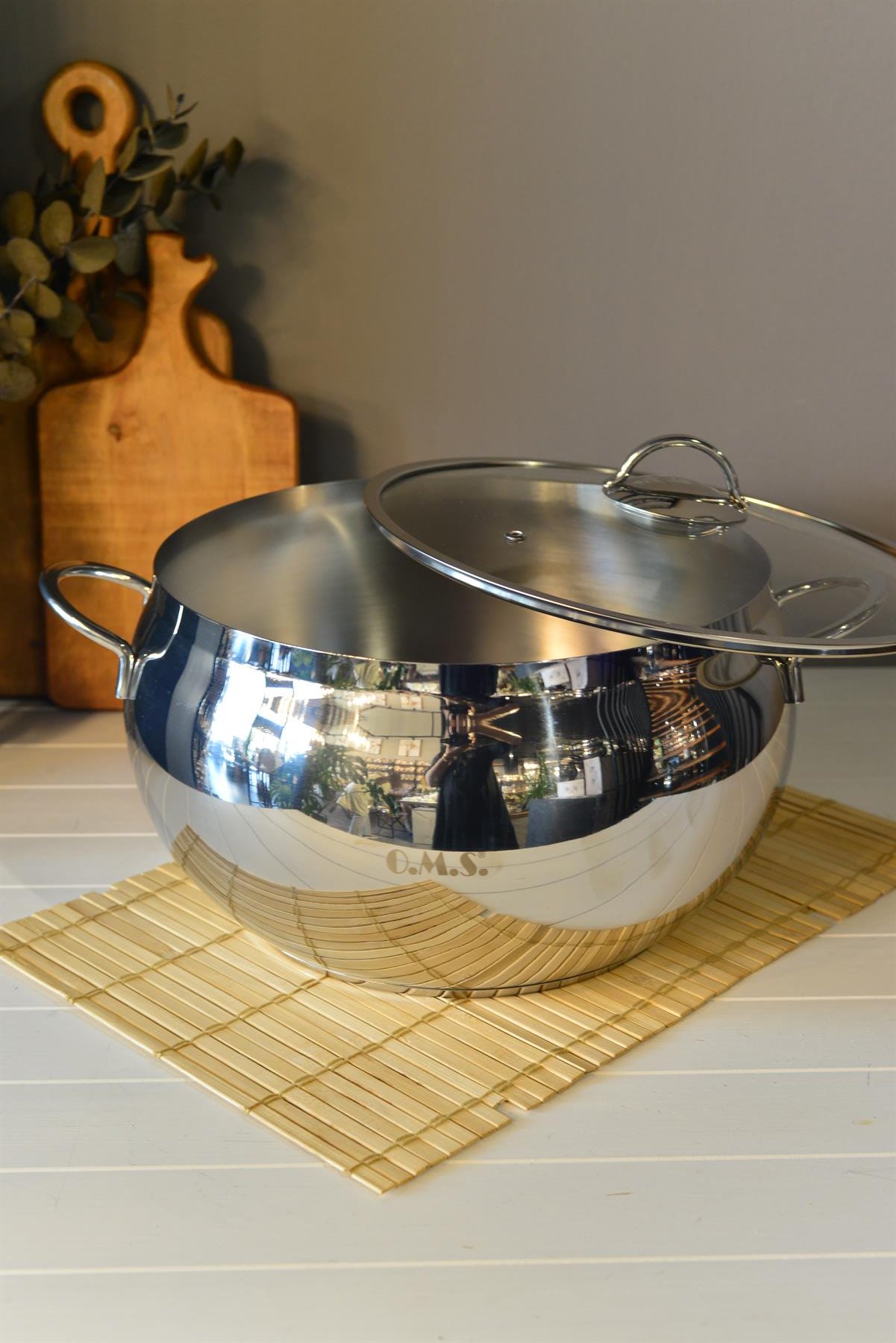 OMS Küre Derin Çelik Tencere - 26 cm